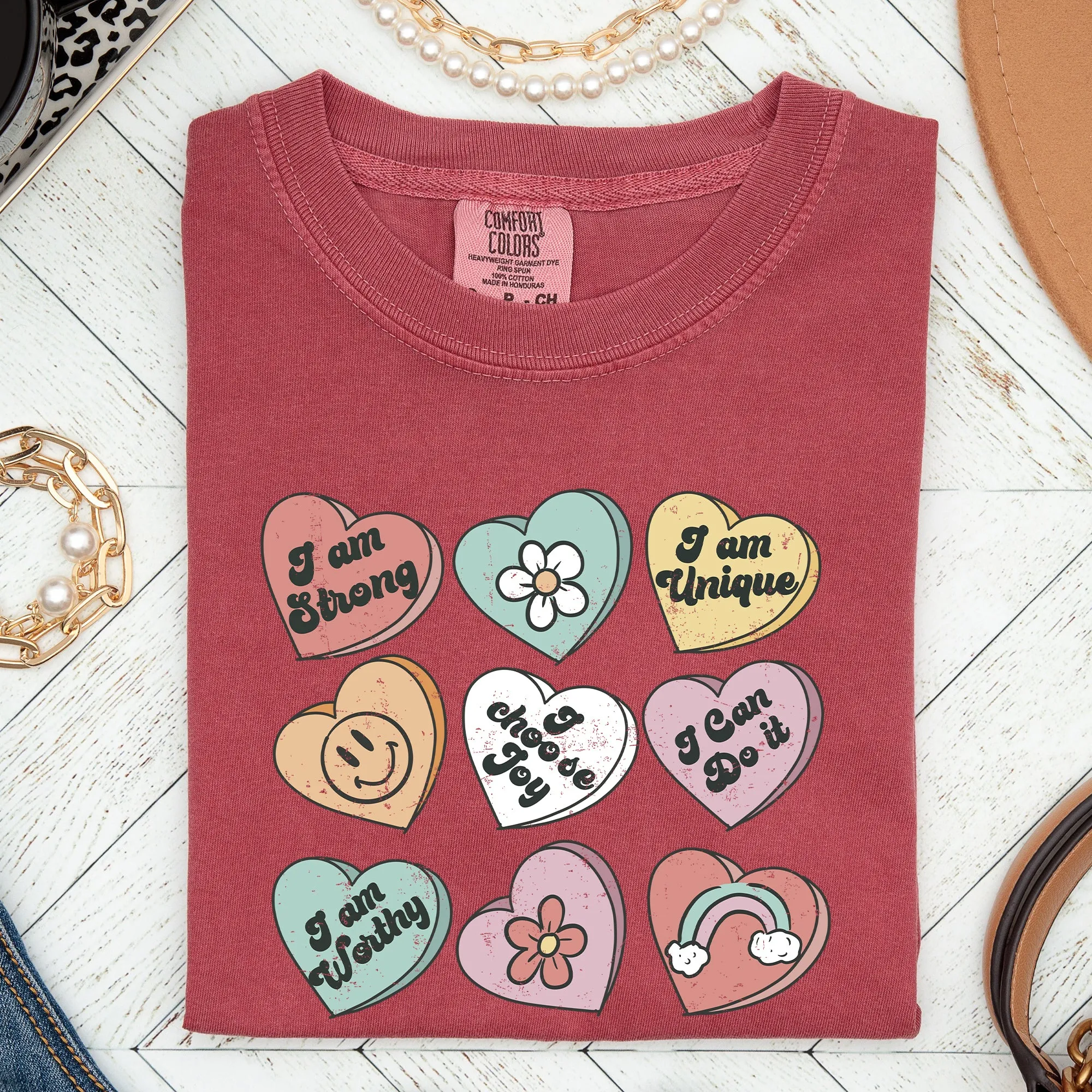 Valentine's Sweet Hearts, Candy, Comfort Colors Tshirt, Valentine's Day sold by Refinery Number One product image thumbnail 2