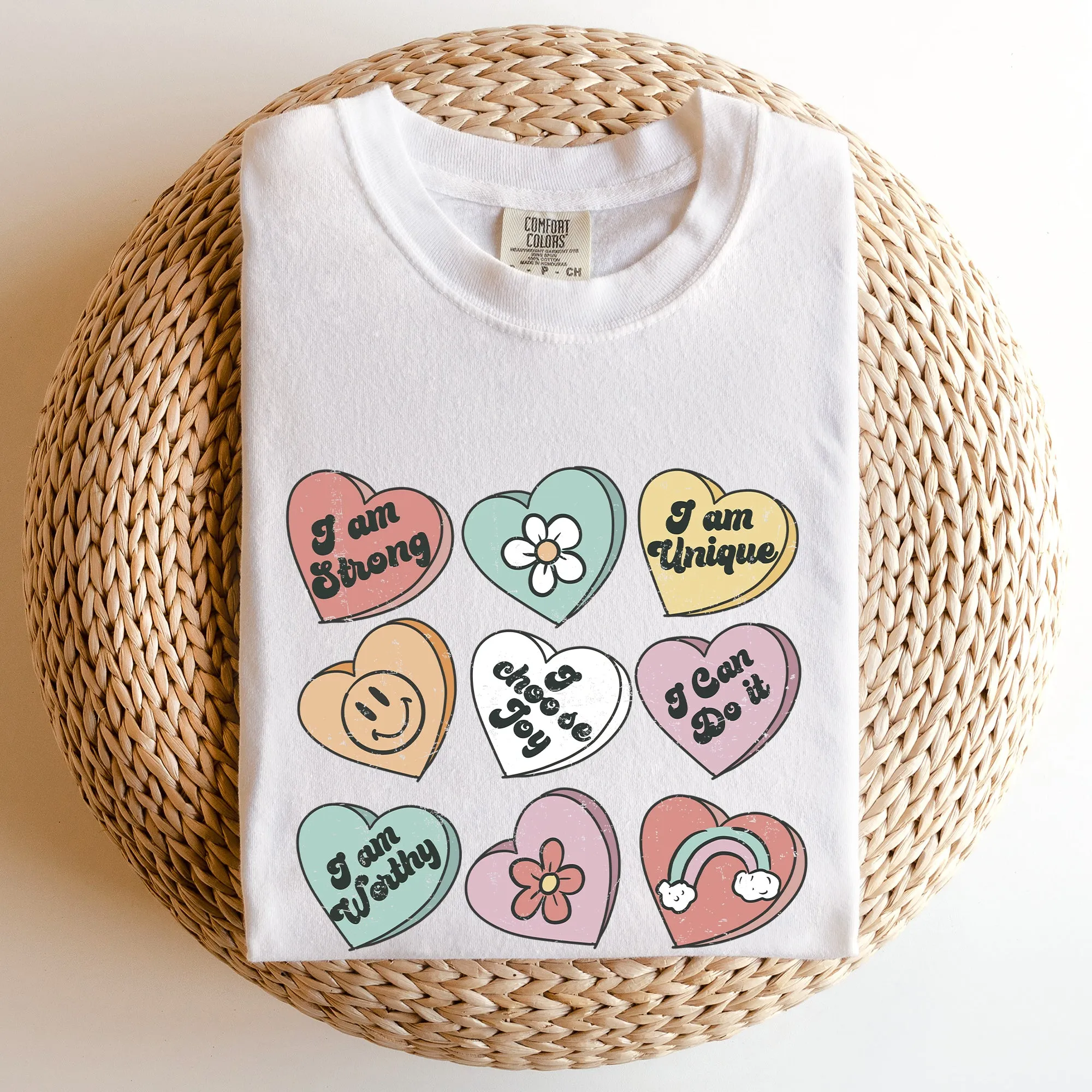 Valentine's Sweet Hearts, Candy, Comfort Colors Tshirt, Valentine's Day sold by Refinery Number One product image thumbnail 3