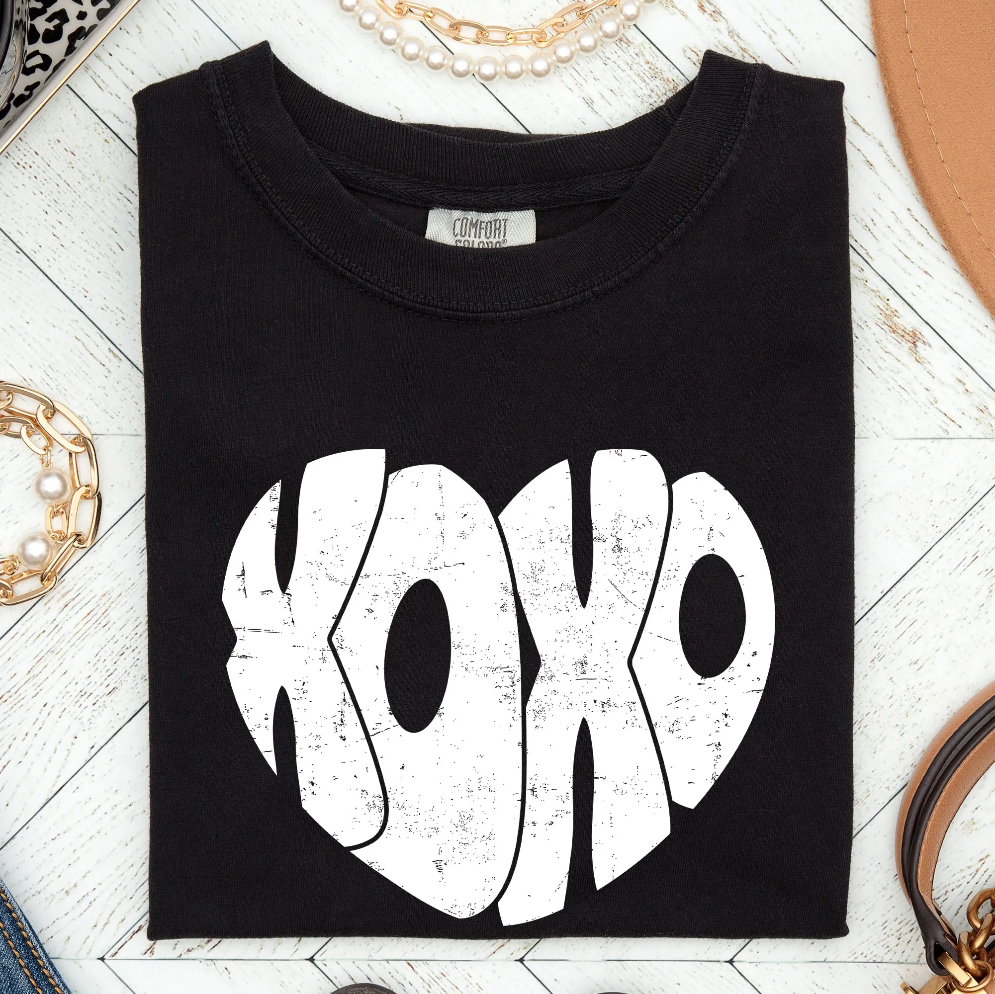 Retro XOXO Heart, Vintage, Comfort Colors Tshirt, Valentine's Day sold by Refinery Number One product image thumbnail 5