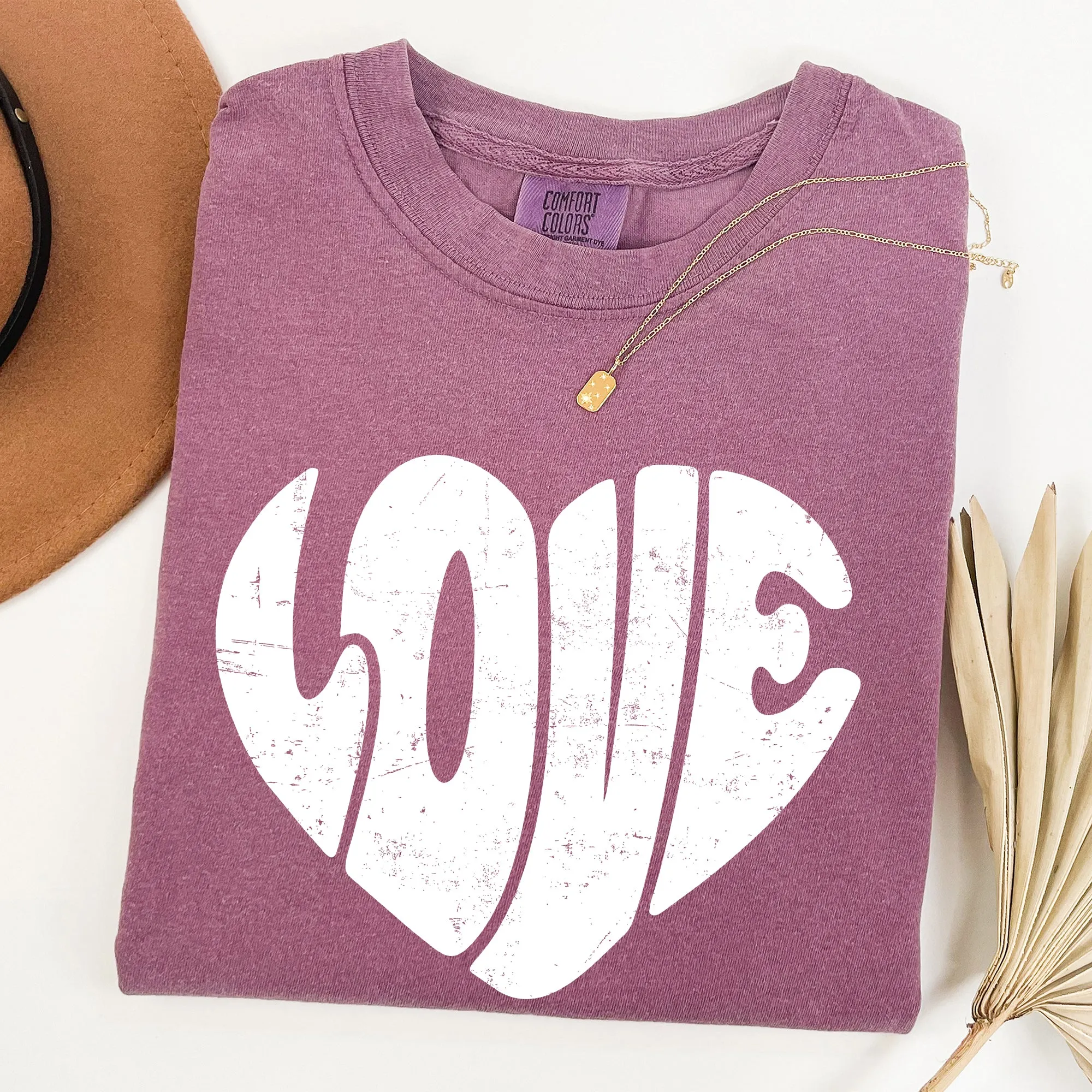 Retro Love Heart, Vintage, Comfort Colors Tshirt, Valentine's Day sold by Refinery Number One product image thumbnail 4