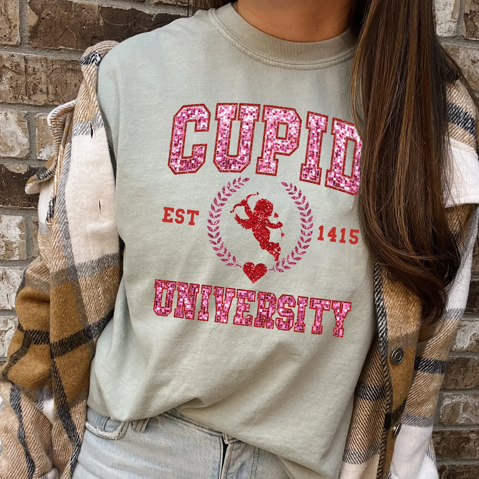 Cupid University, College, University, Love, Comfort Colors Tshirt, Valentine's Day sold by Refinery Number One product image thumbnail 5