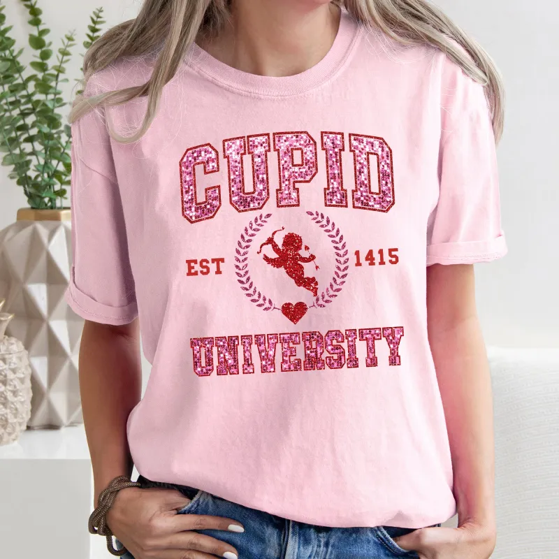 Cupid University, College, University, Love, Comfort Colors Tshirt, Valentine's Day sold by Refinery Number One