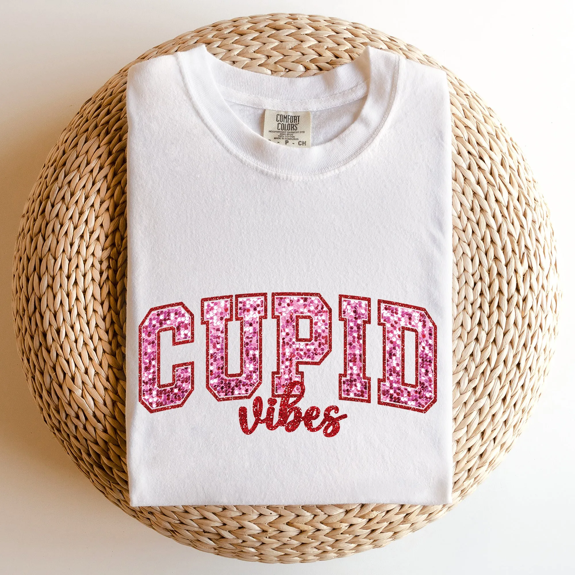 Cupid Vibes, Collegiate, Love, Comfort Colors Tshirt, Valentine's Day sold by Refinery Number One