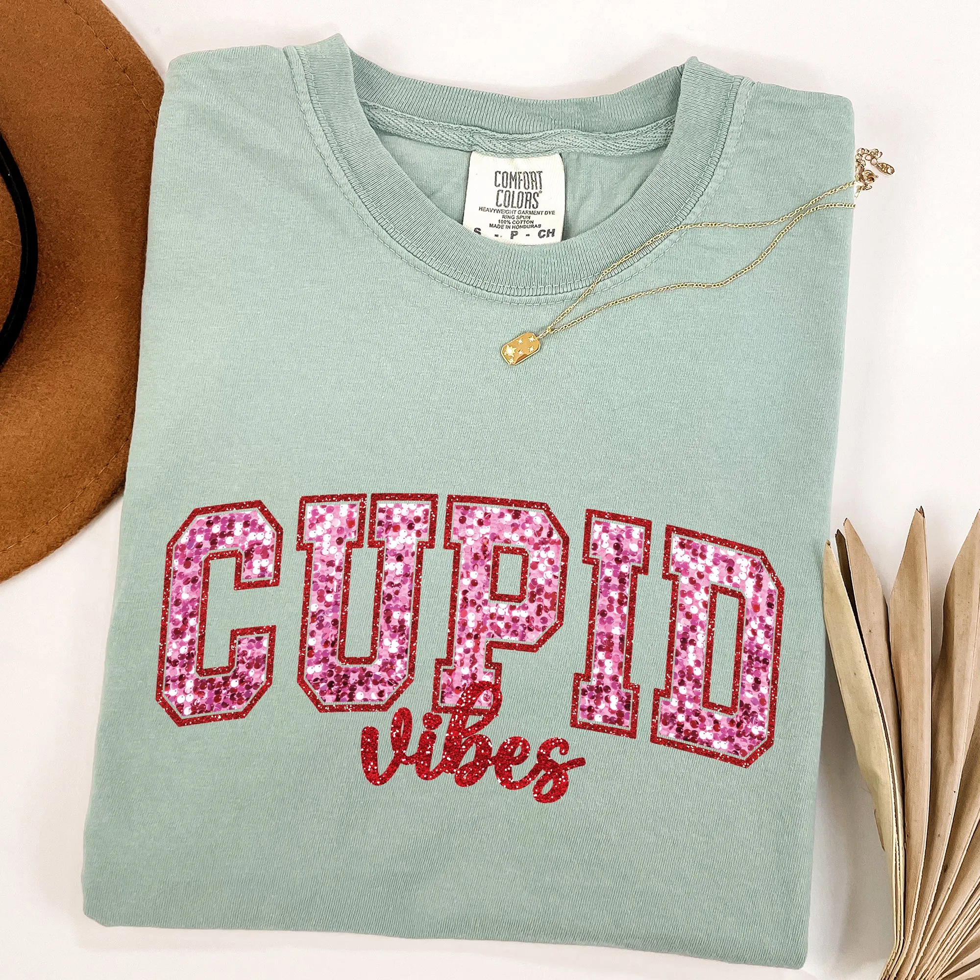 Cupid Vibes, Collegiate, Love, Comfort Colors Tshirt, Valentine's Day sold by Refinery Number One product image thumbnail 2