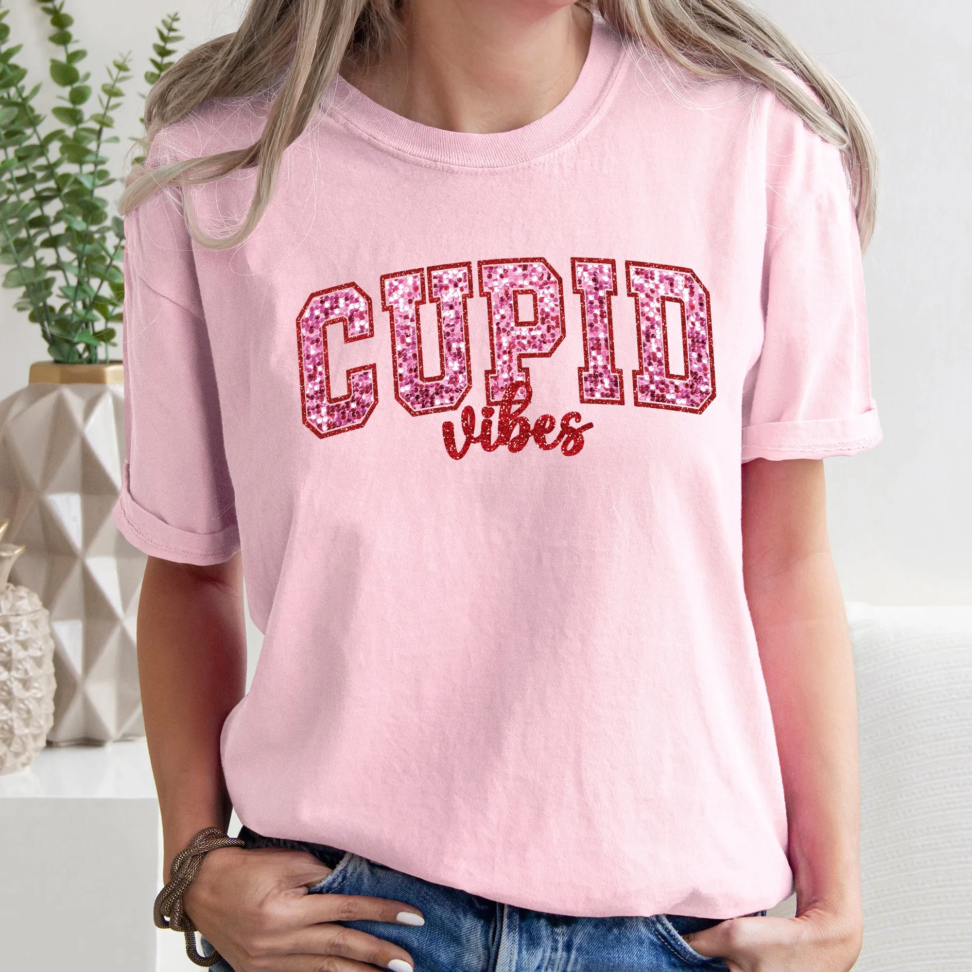 Cupid Vibes, Collegiate, Love, Comfort Colors Tshirt, Valentine's Day sold by Refinery Number One product image thumbnail 5