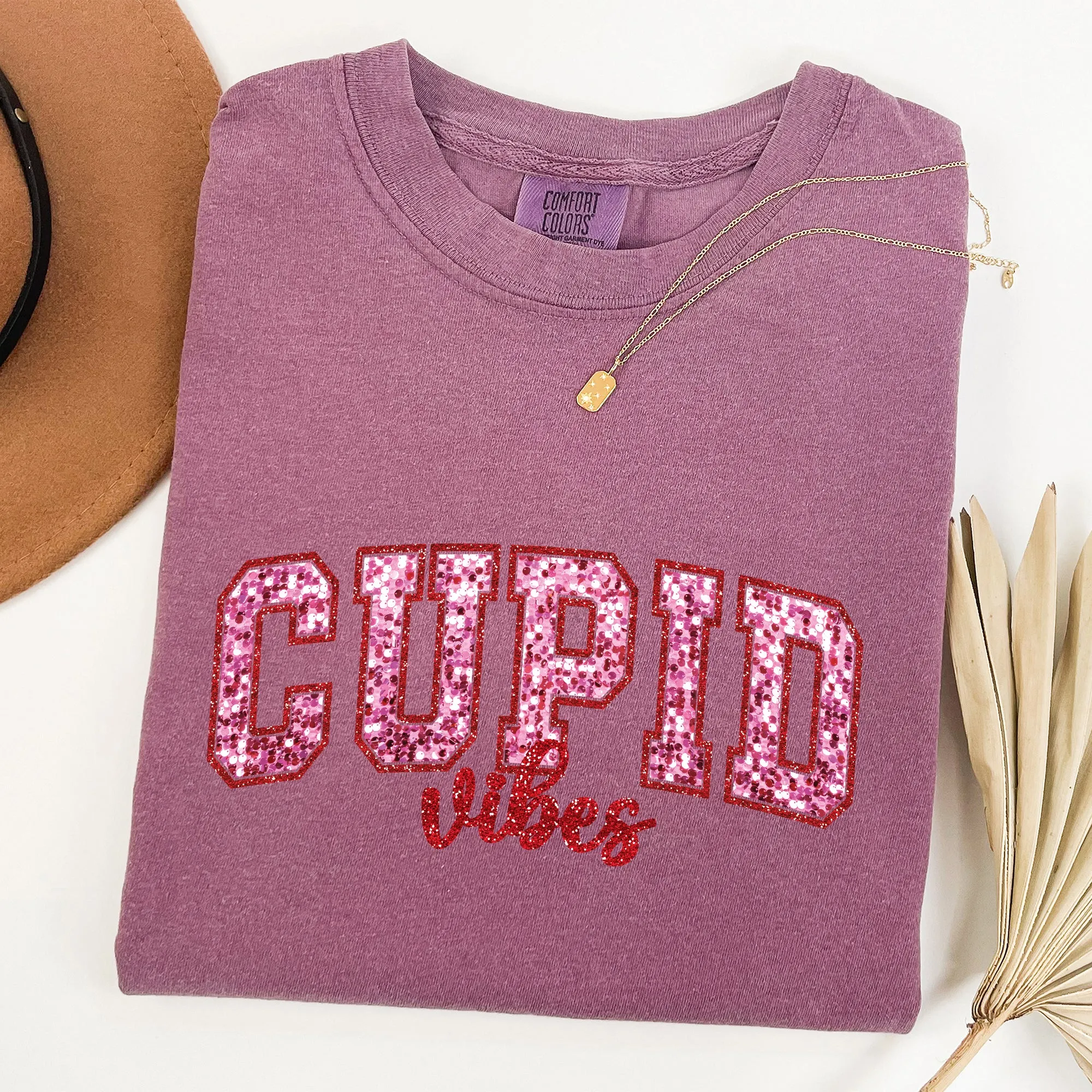 Cupid Vibes, Collegiate, Love, Comfort Colors Tshirt, Valentine's Day sold by Refinery Number One product image thumbnail 3