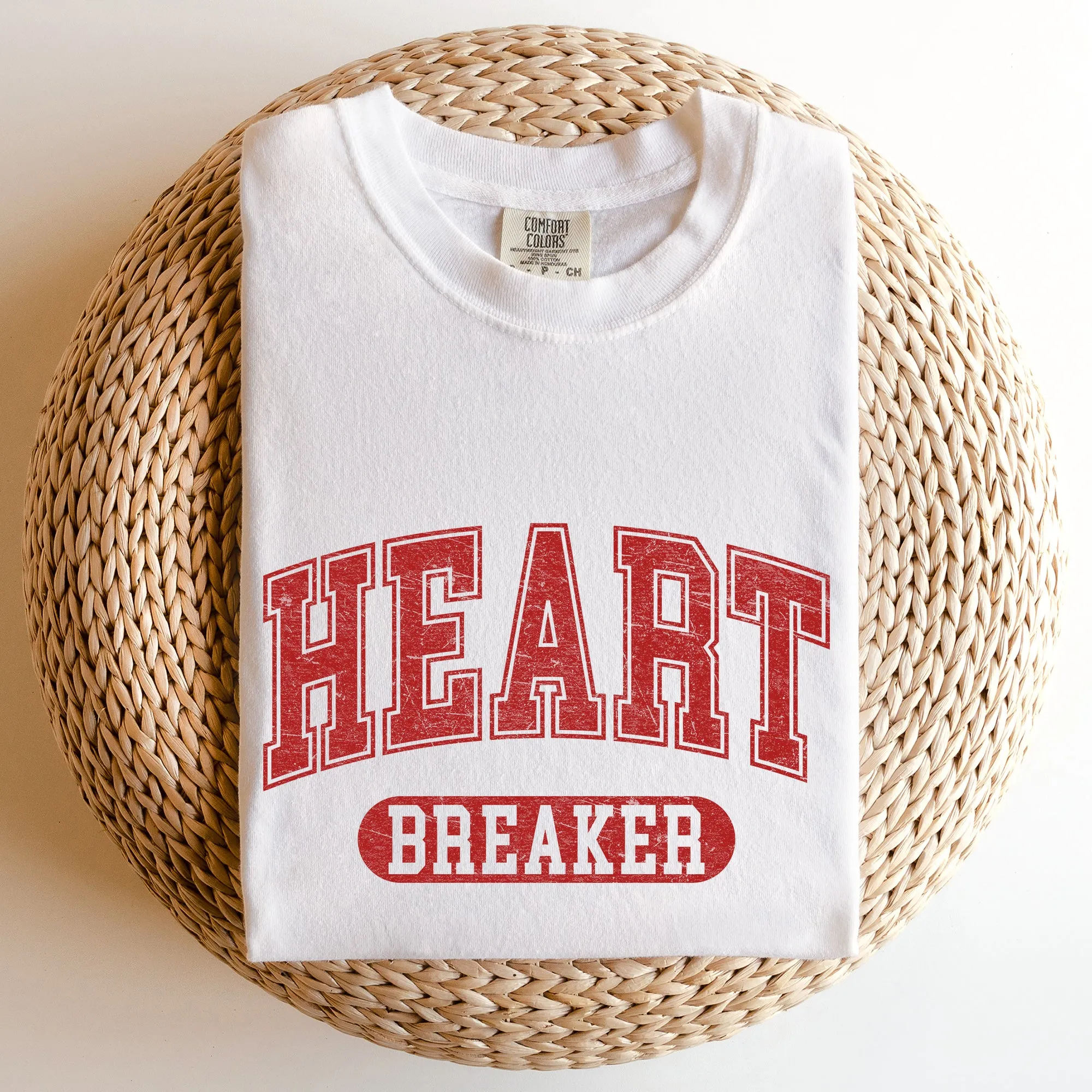 Heart Breaker, Collegiate, Love, Comfort Colors Tshirt, Valentine's Day sold by Refinery Number One product image thumbnail 3
