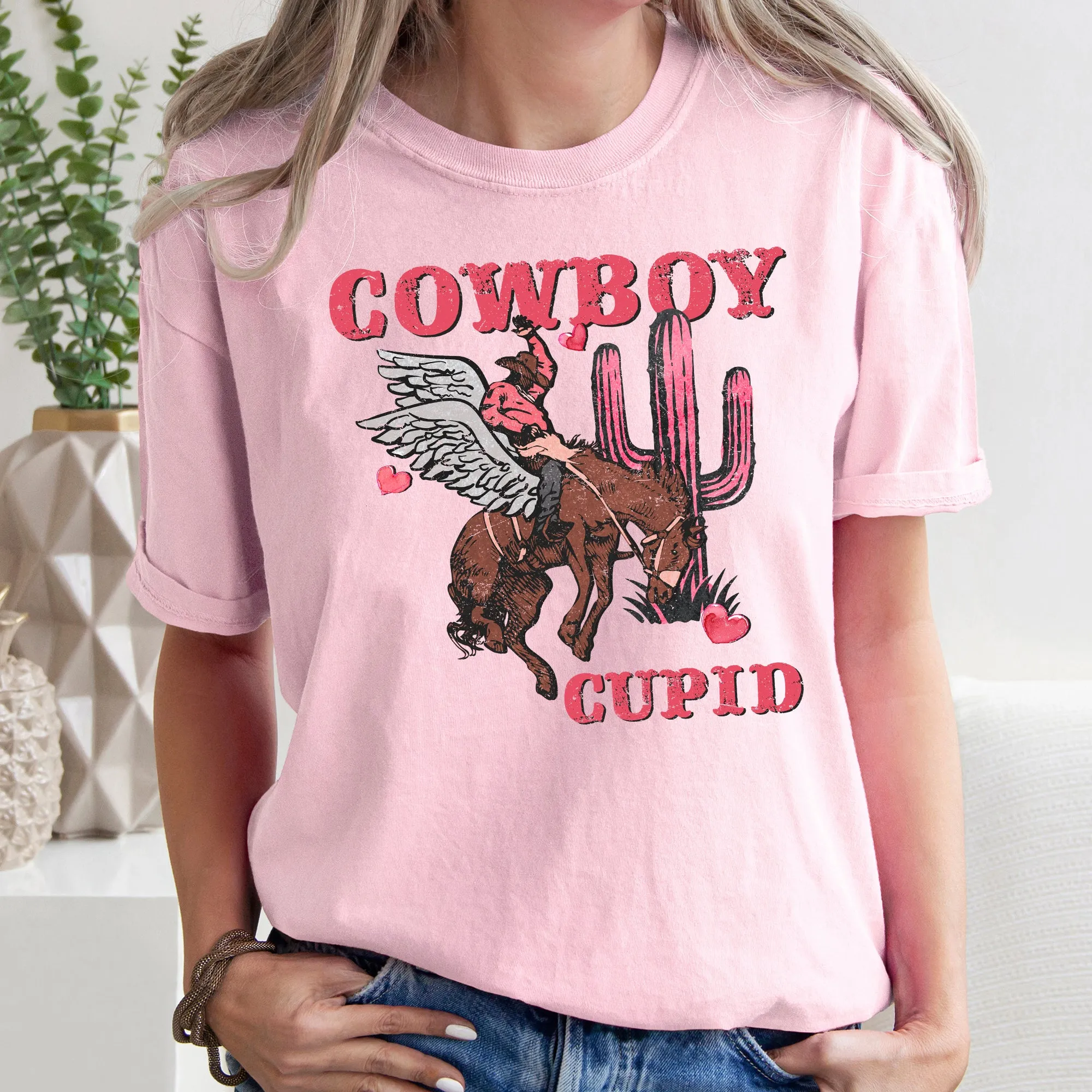 Cowboy Cupid, Horse, Western, Country, Comfort Colors Tshirt, Valentine's Day sold by Refinery Number One product image thumbnail 3