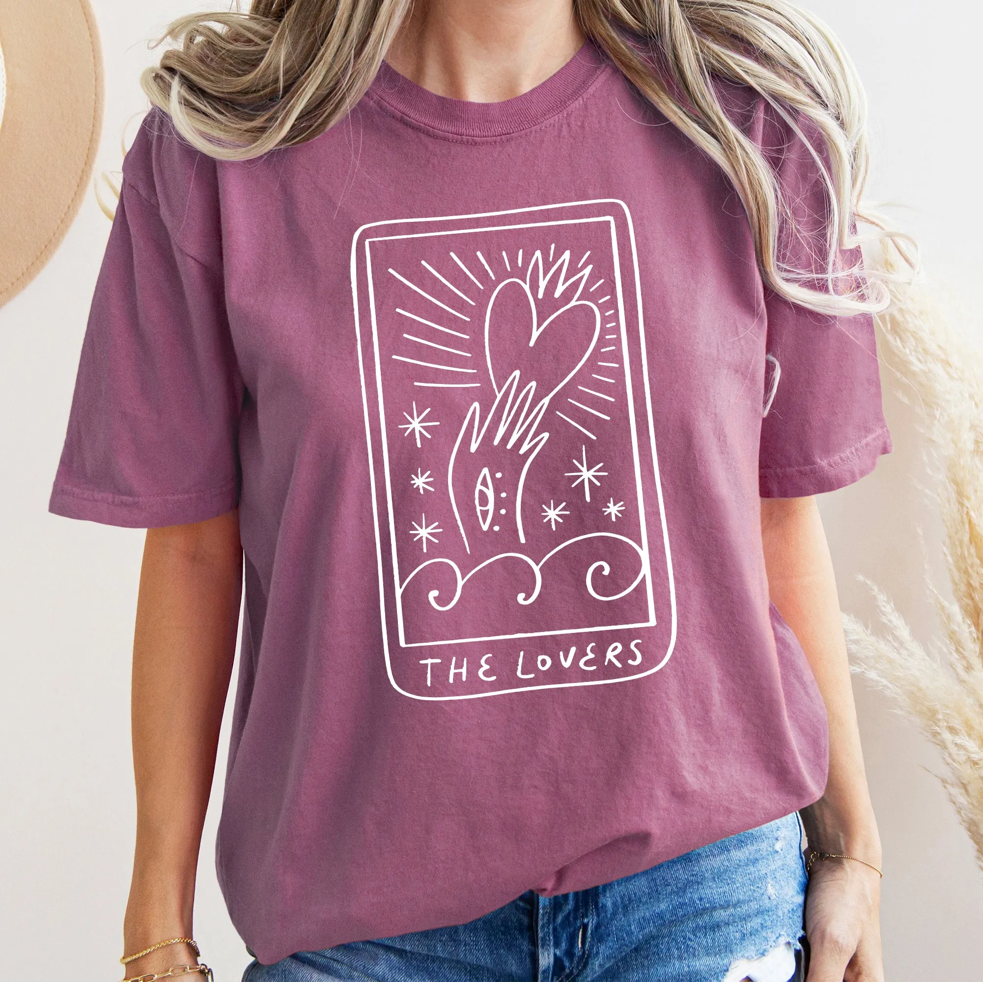 Lovers Tarot, Mystical, Magic, Comfort Colors Tshirt, Valentine's Day sold by Refinery Number One product image thumbnail 4