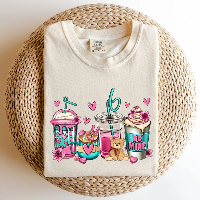 Valentine's Coffee Lover, Pink, Comfort Colors Tshirt, Valentine's Day sold by Refinery Number One