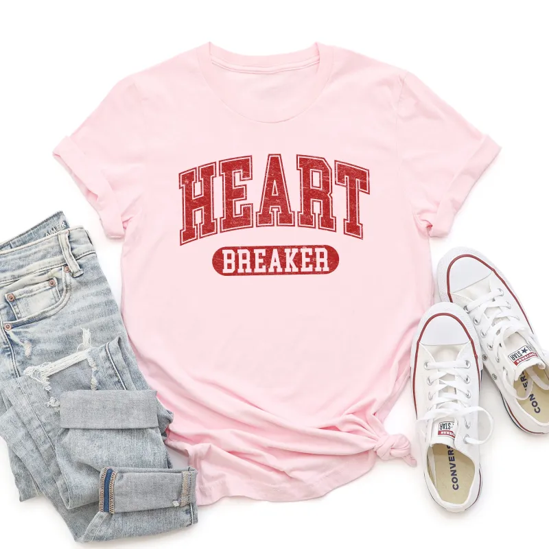 Heart Breaker, Collegiate, Love, Super Soft Tshirt, Valentine's Day sold by Refinery Number One