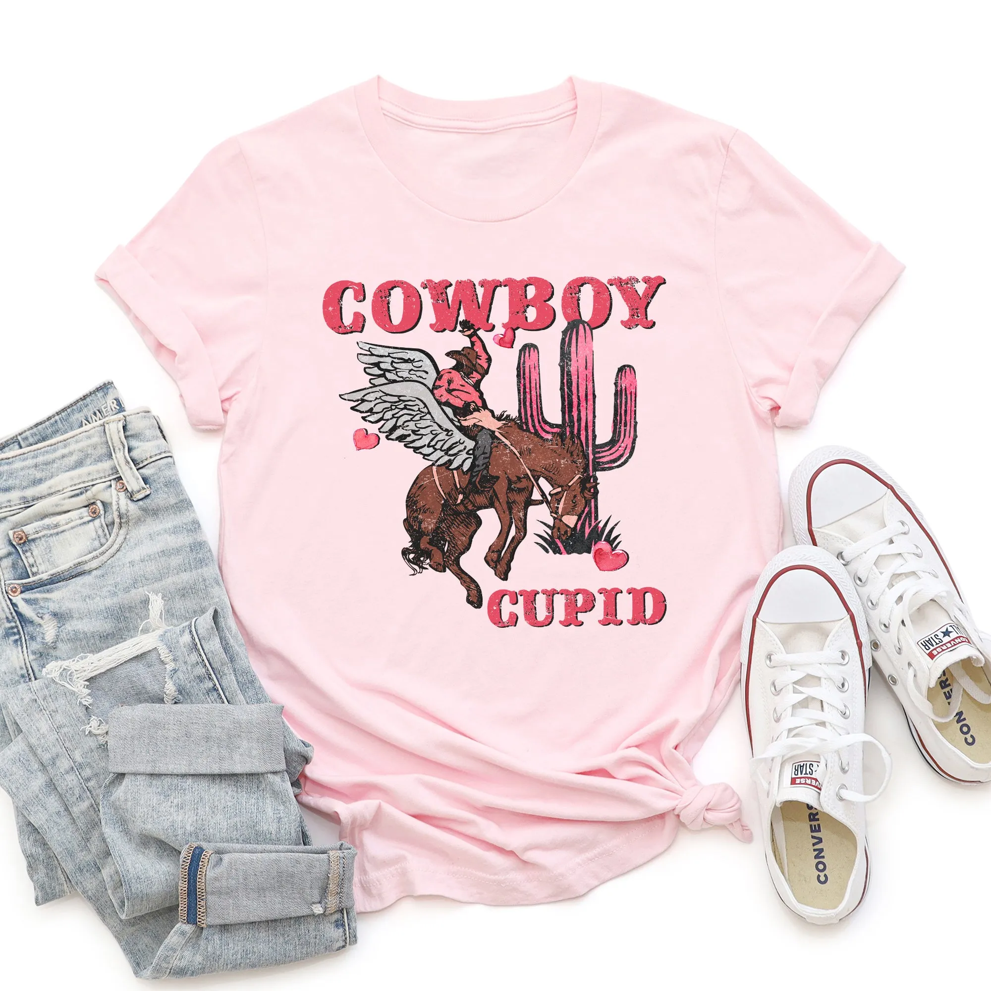 Cowboy Cupid, Horse, Western, Country, Super Soft Tshirt, Valentine's Day sold by Refinery Number One