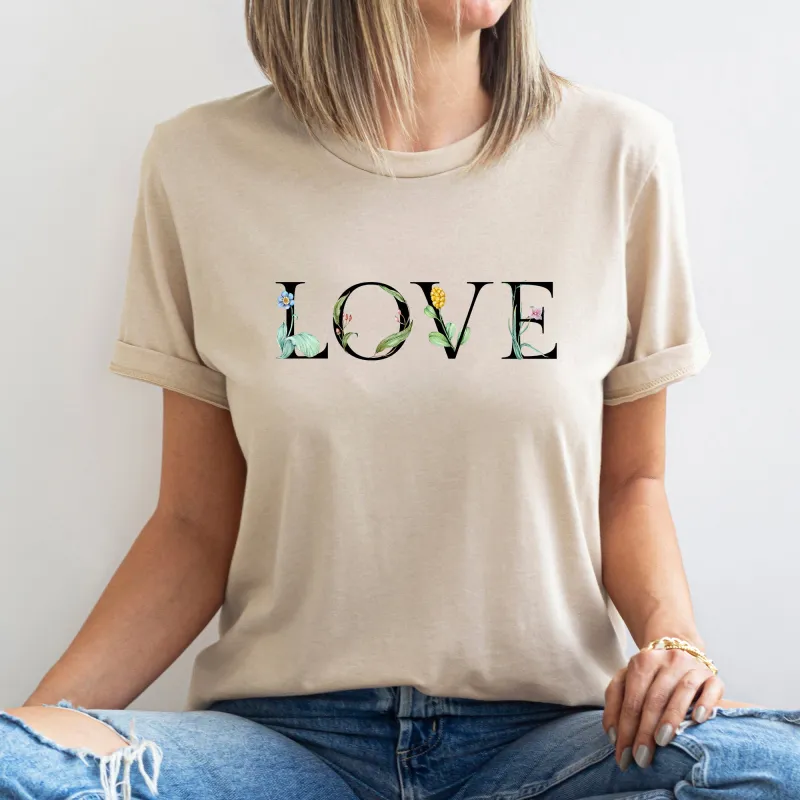 Love Flowers, Super Soft Tshirt, Valentine's Day sold by Refinery Number One