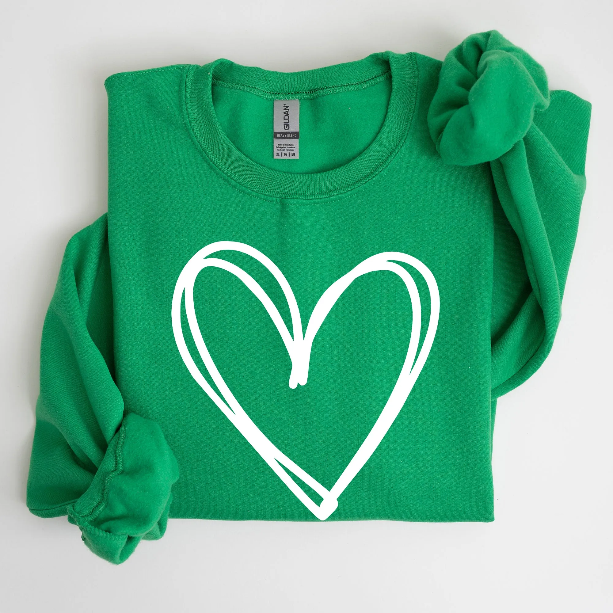 Double Heart, St Patrick's Day Sweatshirt sold by Refinery Number One product image thumbnail 3