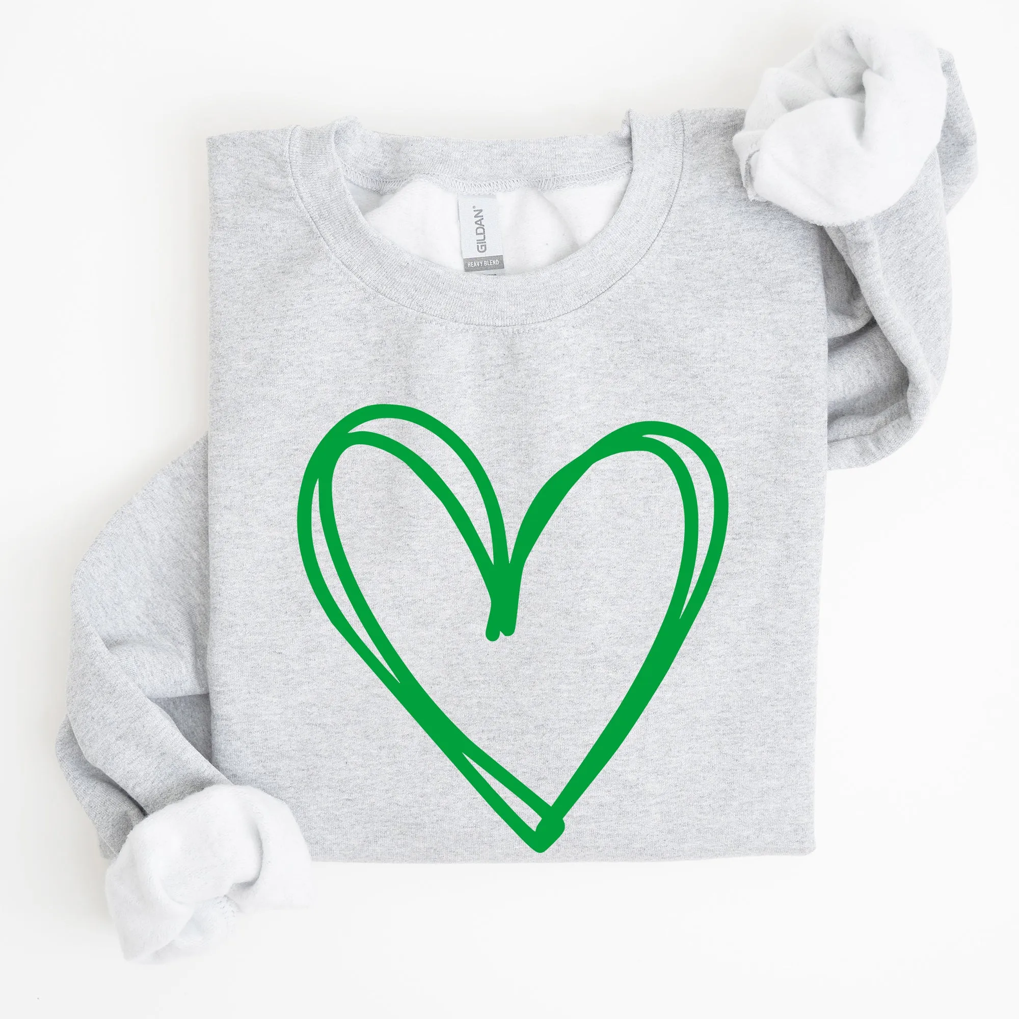 Double Heart, St Patrick's Day Sweatshirt sold by Refinery Number One product image thumbnail 2