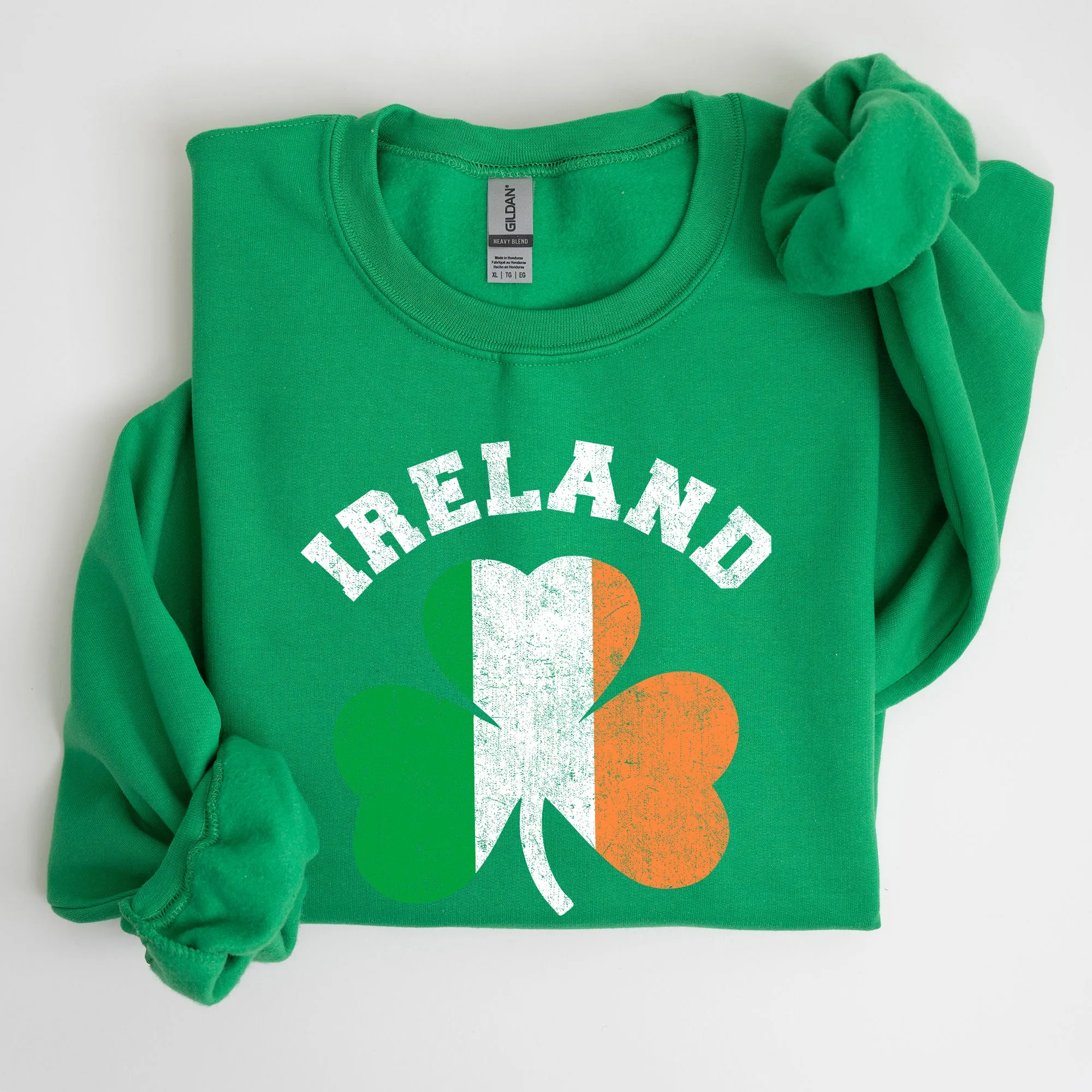 Ireland Shamrock Flag St Patrick's Day Irish Pride Emblem Graphic Cozy Sweatshirt sold by Refinery Number One product image thumbnail 3