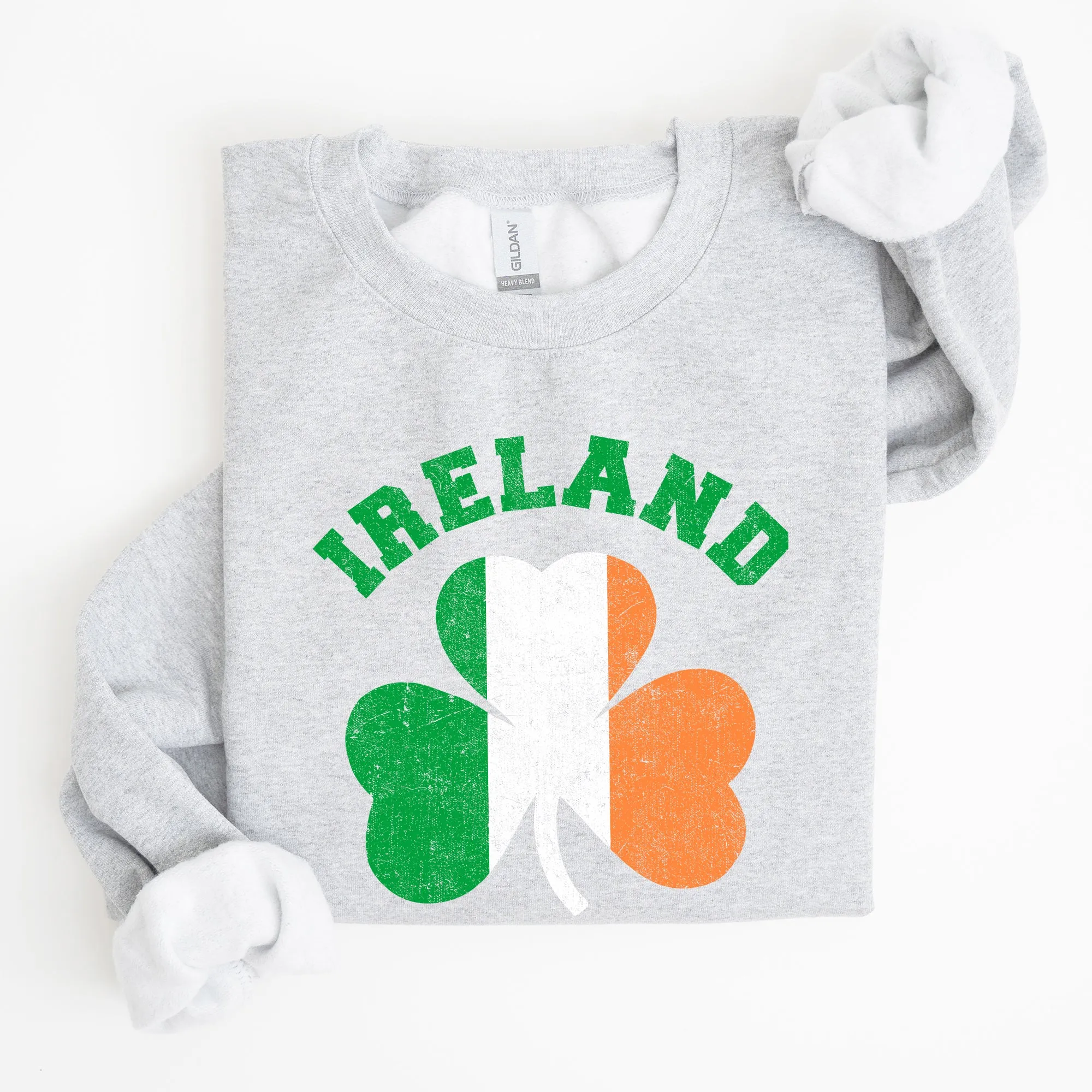 Ireland Shamrock Flag St Patrick's Day Irish Pride Emblem Graphic Cozy Sweatshirt sold by Refinery Number One product image thumbnail 5
