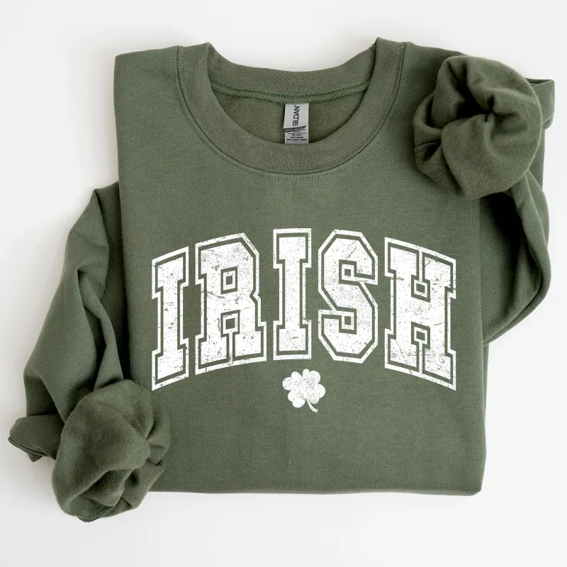Irish, Retro Collegiate, St Patrick's Day Sweatshirt sold by Refinery Number One