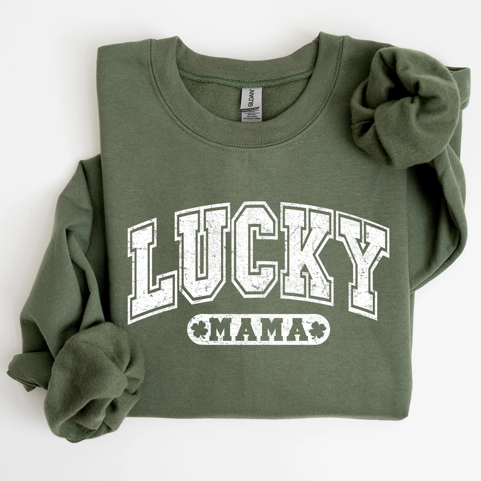 Lucky Mama, Retro, St Patrick's Day Sweatshirt sold by Refinery Number One