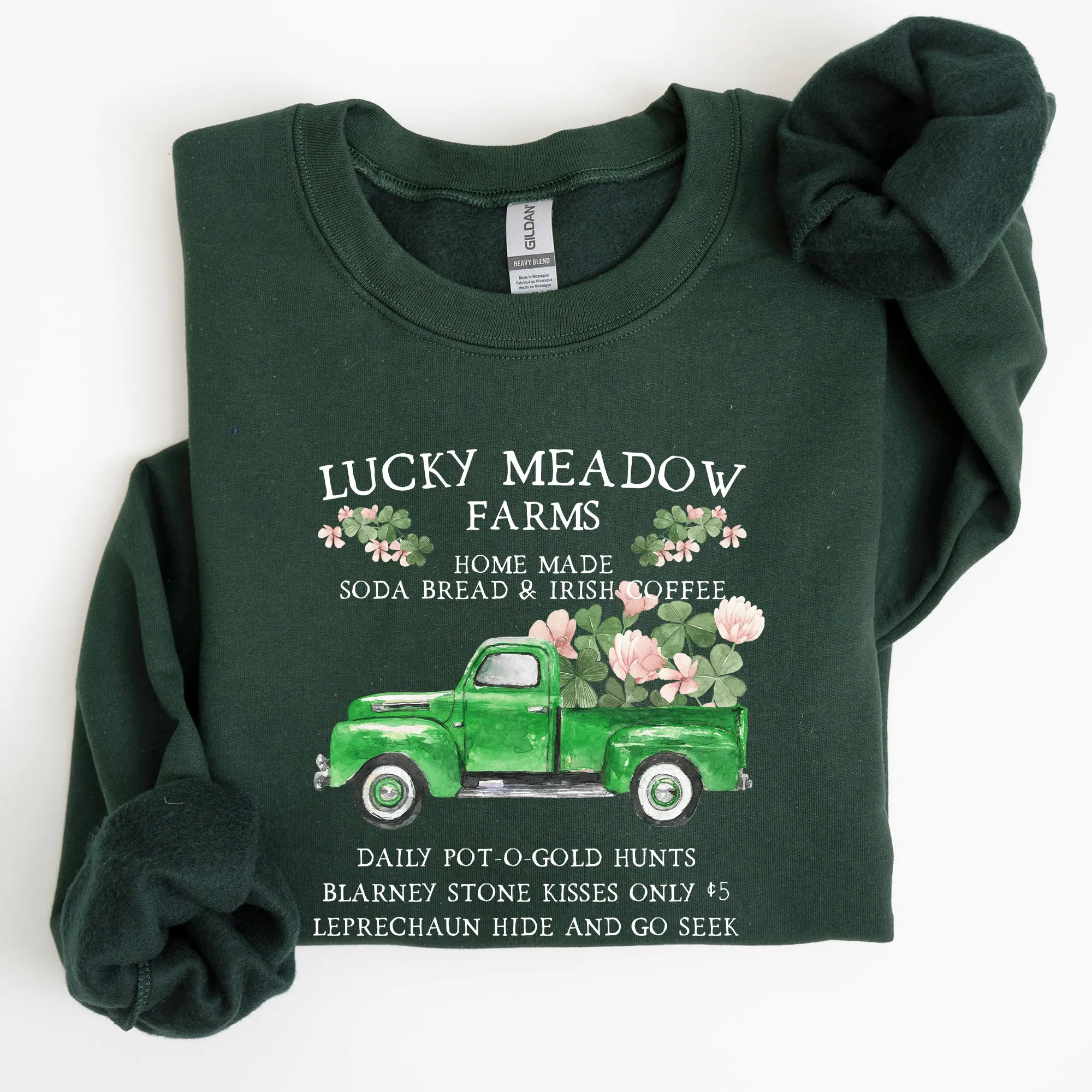 Lucky Meadow Farms, St Patrick's Day Sweatshirt sold by Refinery Number One product image thumbnail 2