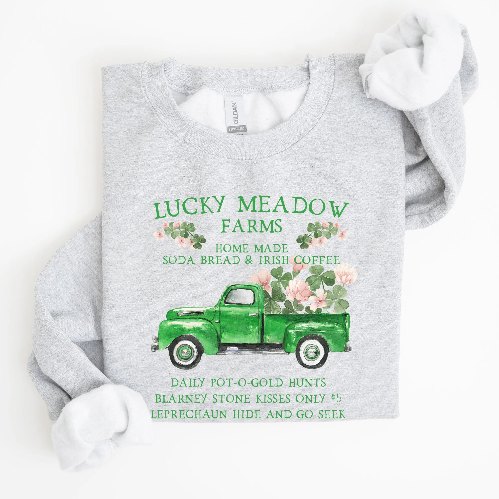 Lucky Meadow Farms, St Patrick's Day Sweatshirt sold by Refinery Number One product image thumbnail 4