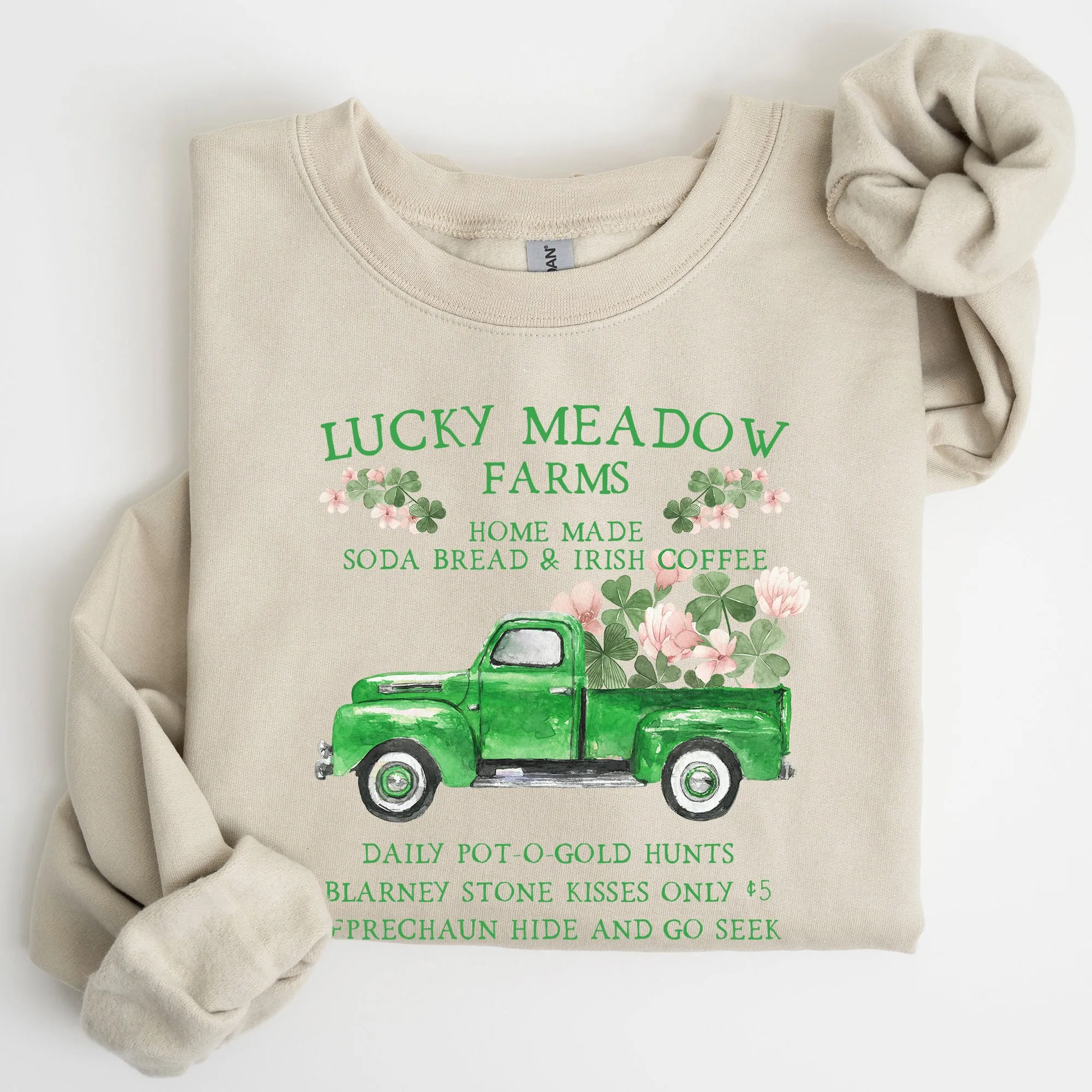Lucky Meadow Farms, St Patrick's Day Sweatshirt sold by Refinery Number One product image thumbnail 5
