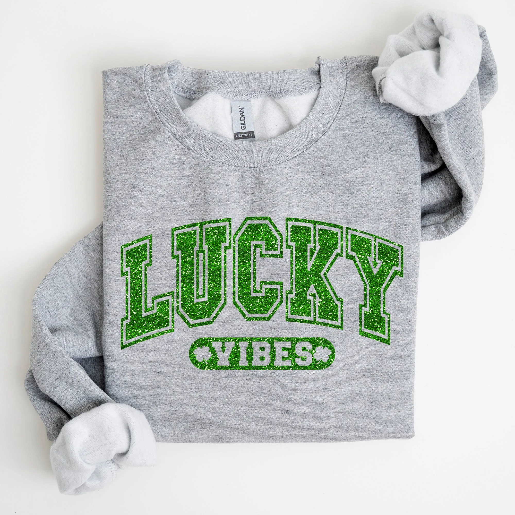 Lucky Vibes, Retro, Vintage, St Patrick's Day Sweatshirt sold by Refinery Number One product image thumbnail 3