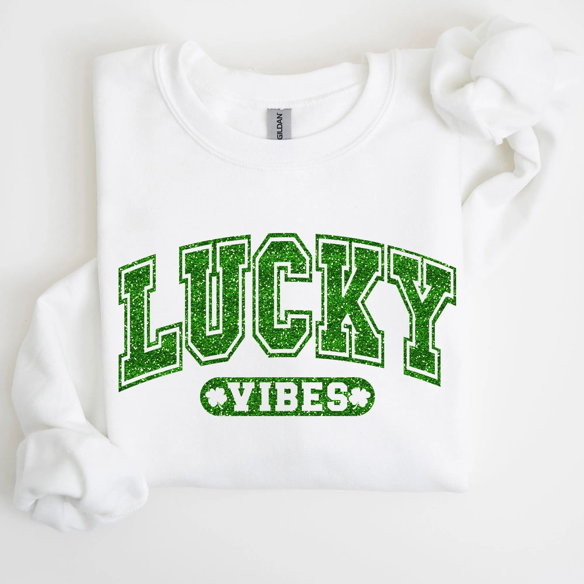 Lucky Vibes, Retro, Vintage, St Patrick's Day Sweatshirt sold by Refinery Number One product image thumbnail 4