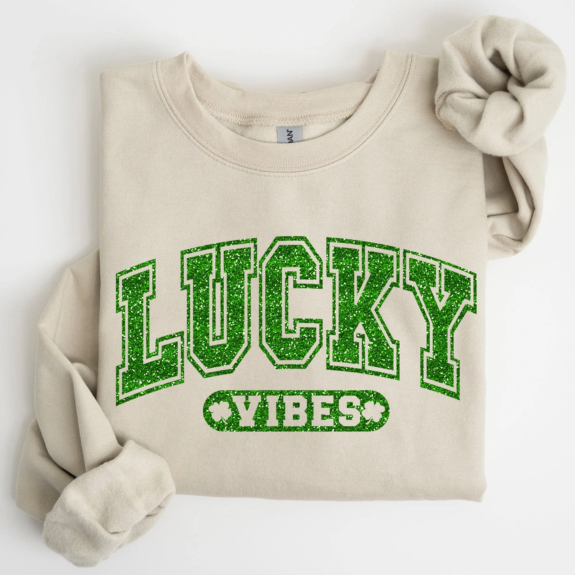 Lucky Vibes, Retro, Vintage, St Patrick's Day Sweatshirt sold by Refinery Number One product image thumbnail 2
