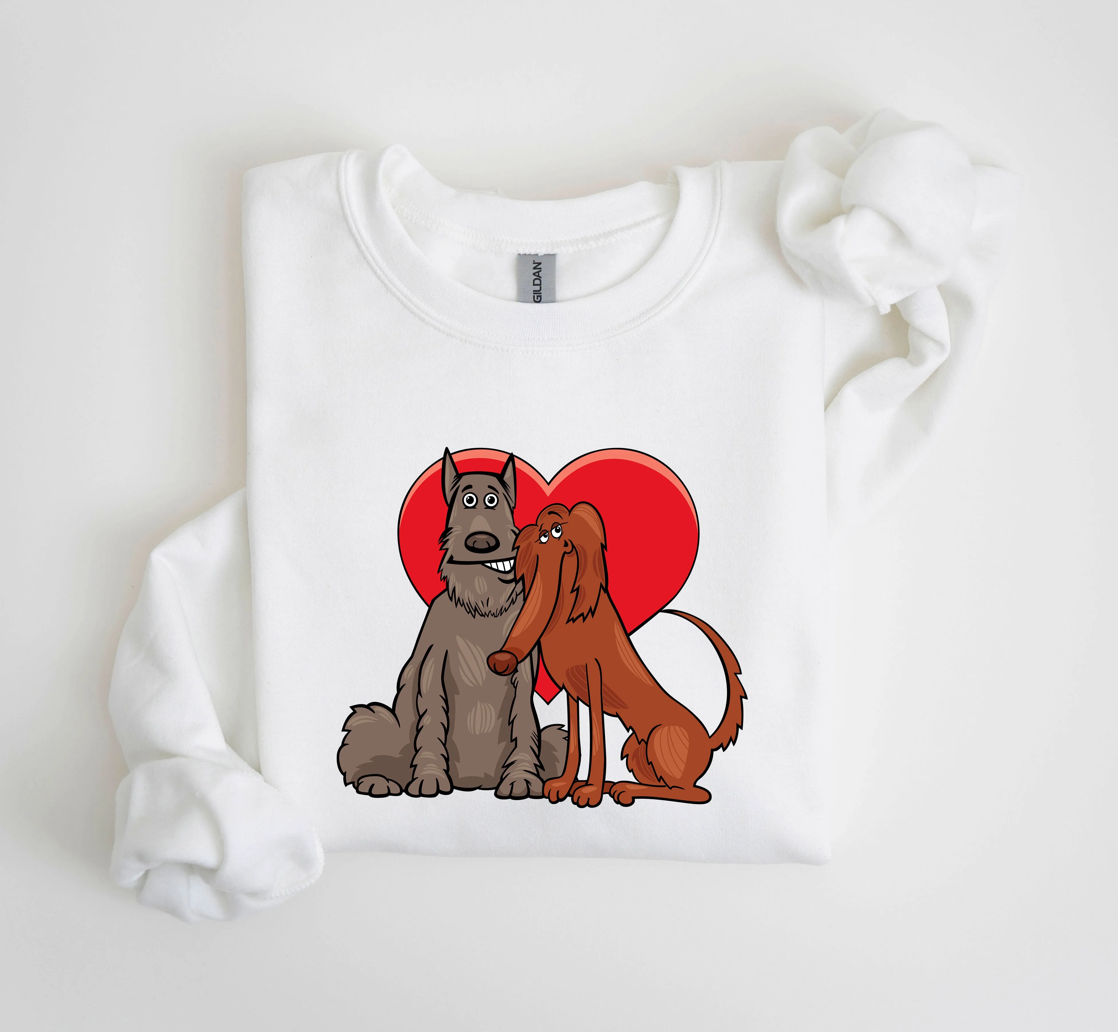 Dog Lovers Funny Retro Sweatshirt, Vintage Valentine's Day Sweatshirt sold by Refinery Number One product image thumbnail 5