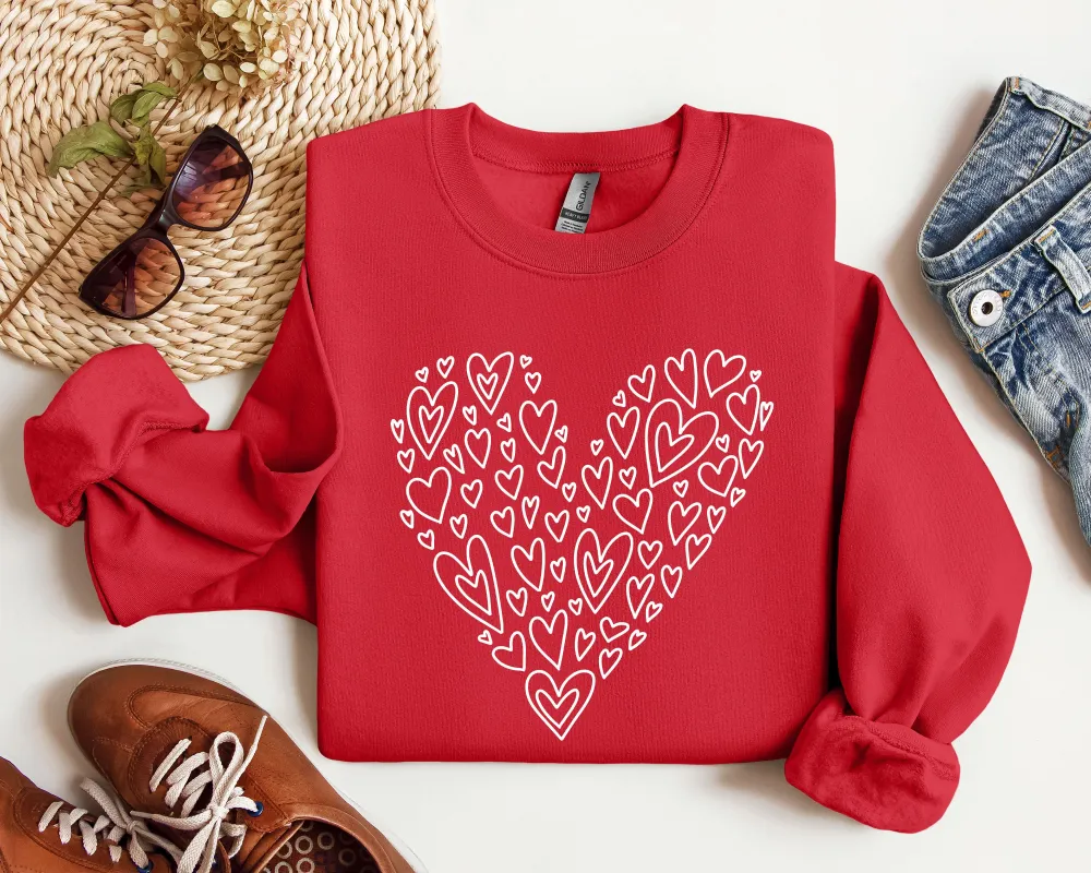 Valentine's Heart Sweatshirt, Vintage Valentine's Day Sweatshirt sold by Refinery Number One