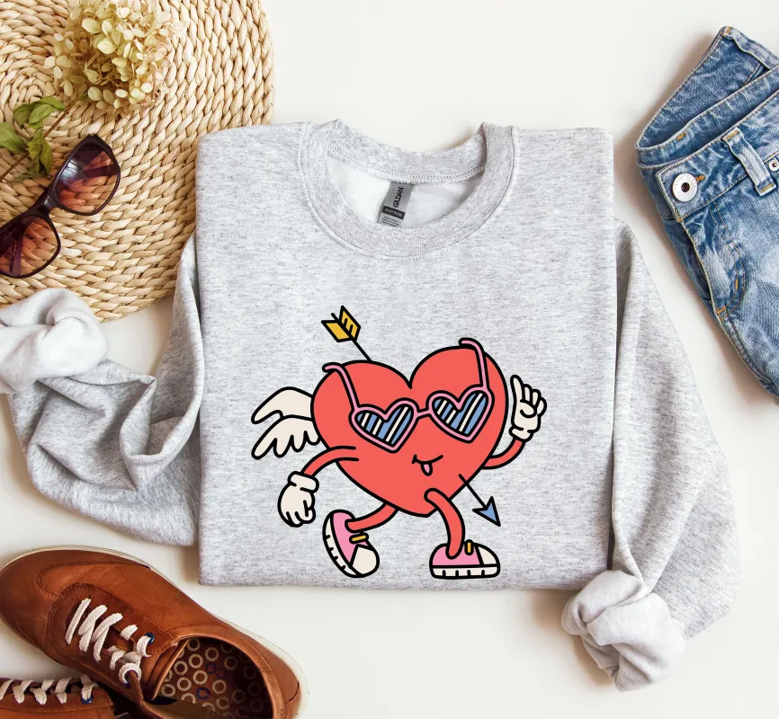 Mini Retro Heart Sweatshirt, Vintage Valentine's Day Sweatshirt sold by Refinery Number One