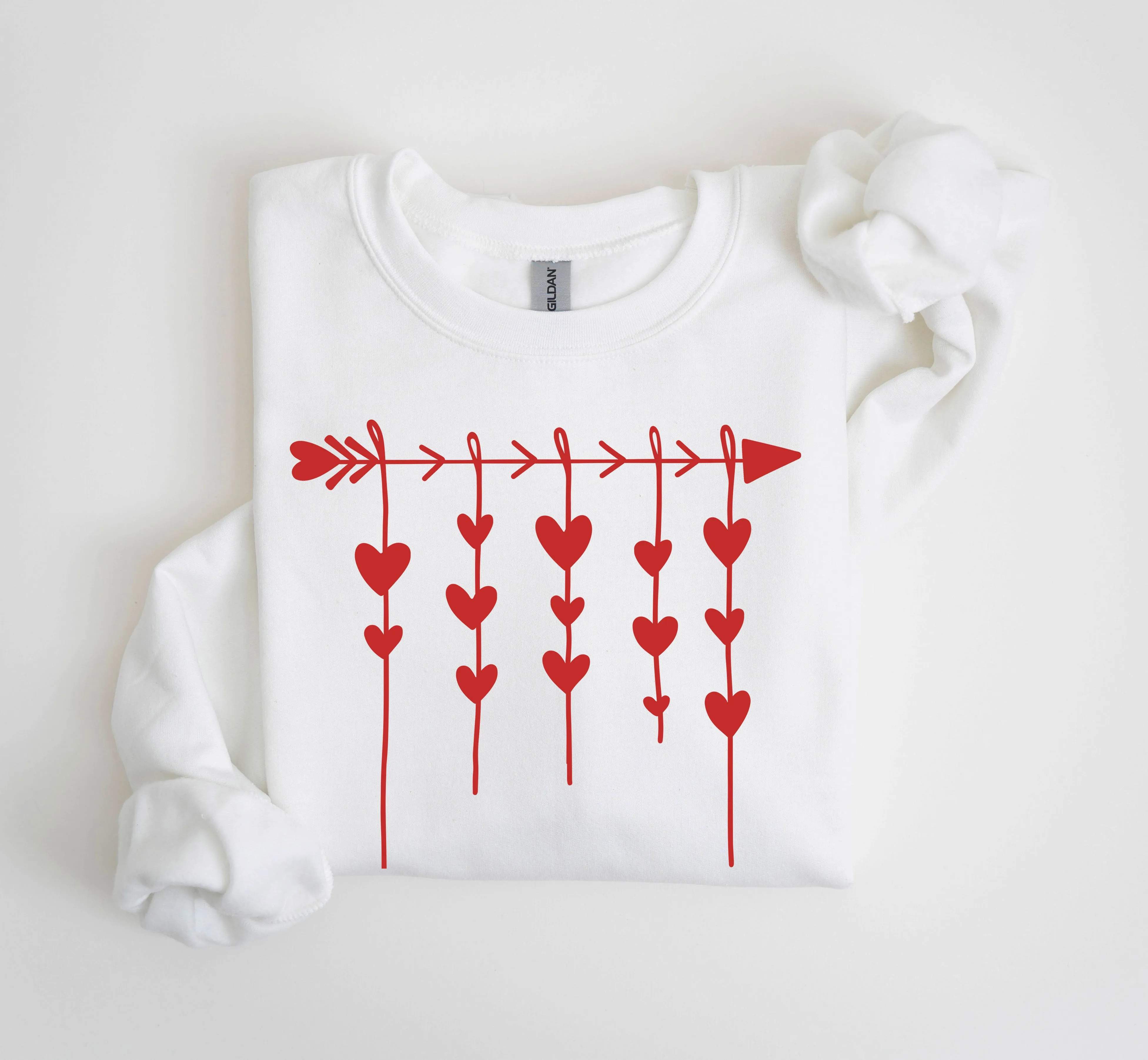 Retro Arrow and Hearts Sweatshirt, Vintage Valentine's Day Sweatshirt sold by Refinery Number One product image thumbnail 4