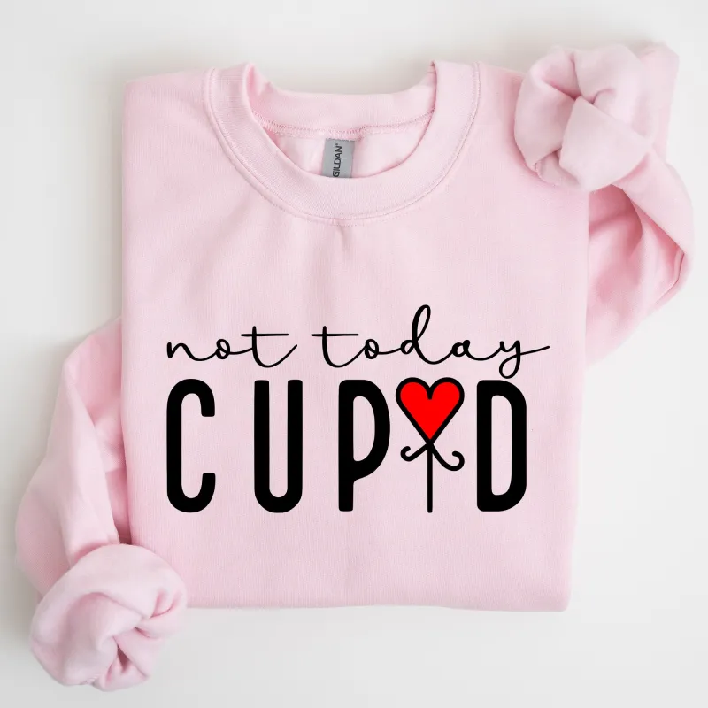 Not Today Cupid, Valentine's Day, Heart Sweatshirt sold by Refinery Number One