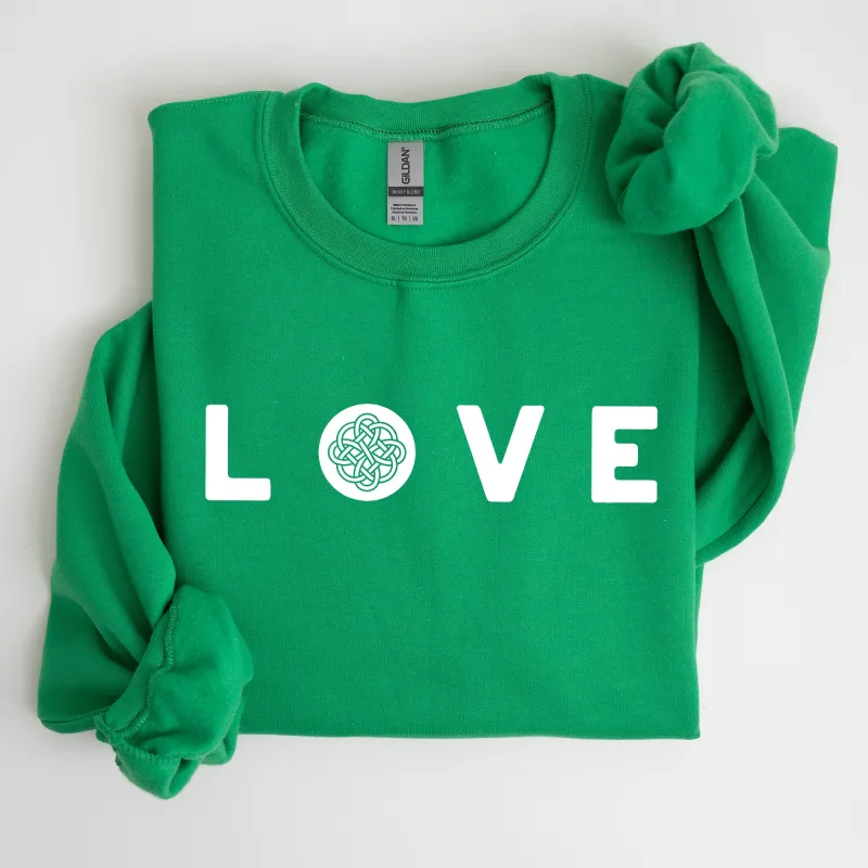 Love, Celtic, Ireland, St Patrick's Day Sweatshirt sold by Refinery Number One