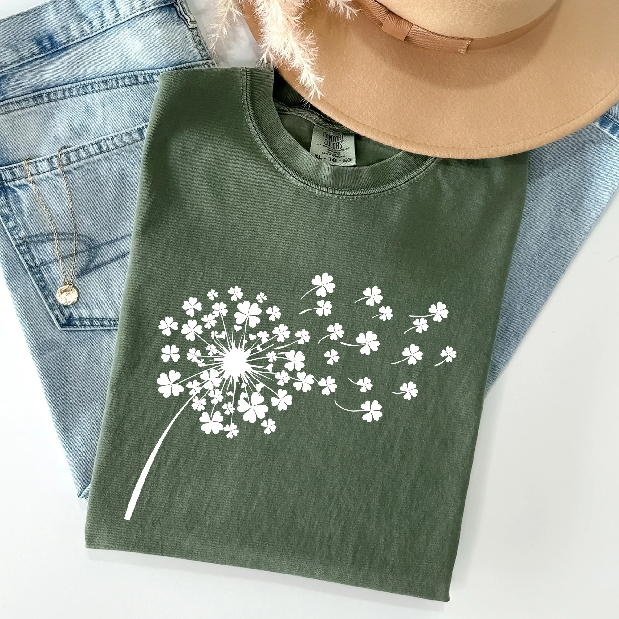 Dandelion, St Patrick's Day, Shamrocks Comfort Colors Tshirt sold by Refinery Number One