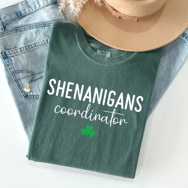 Shenanigans Coordinator, Funny, St Patrick's Day Comfort Colors Tshirt sold by Refinery Number One