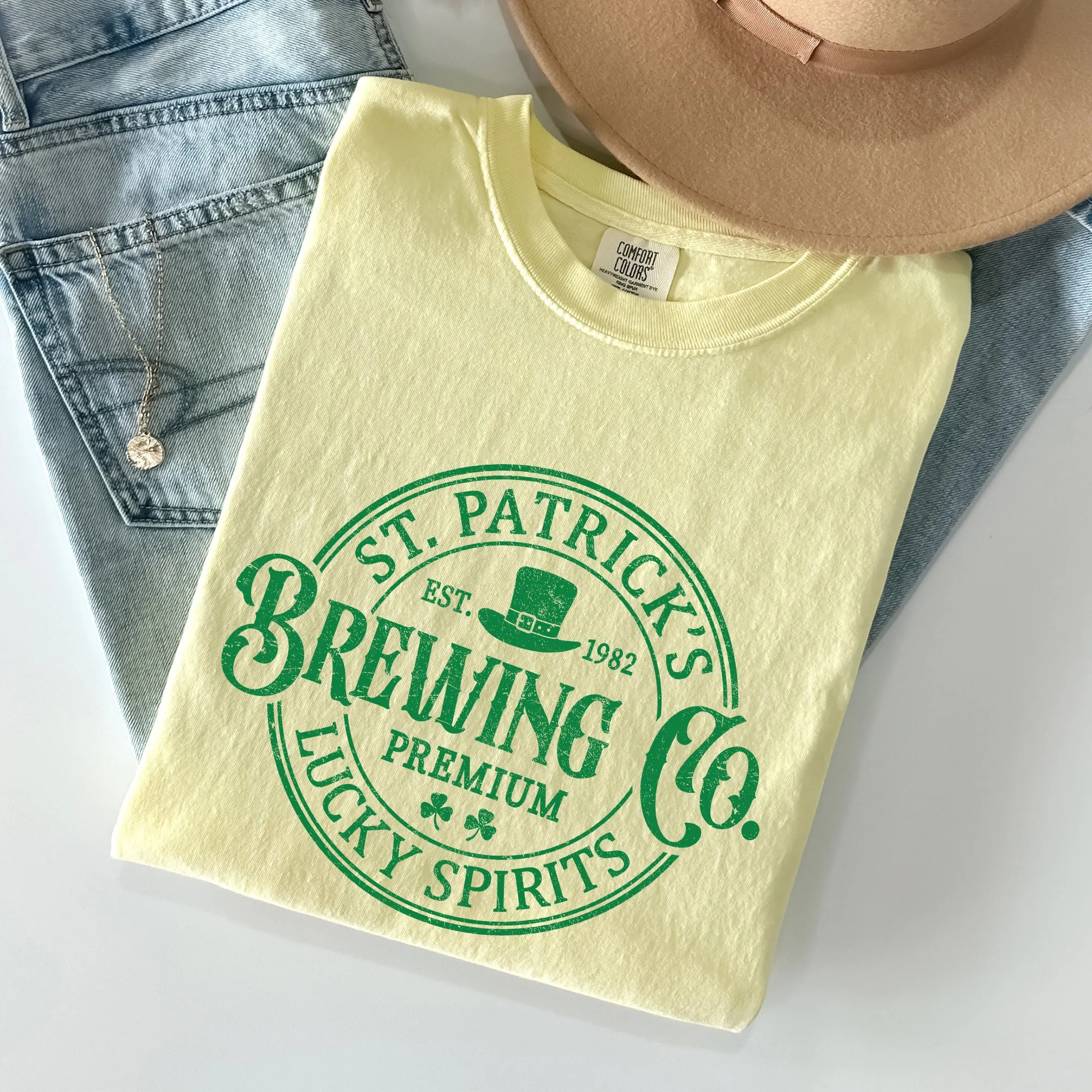 St. Patrick's Brewing Beer St. Patrick's Day Vintage Style Edition Comfort Colors Tee sold by Refinery Number One product image thumbnail 3