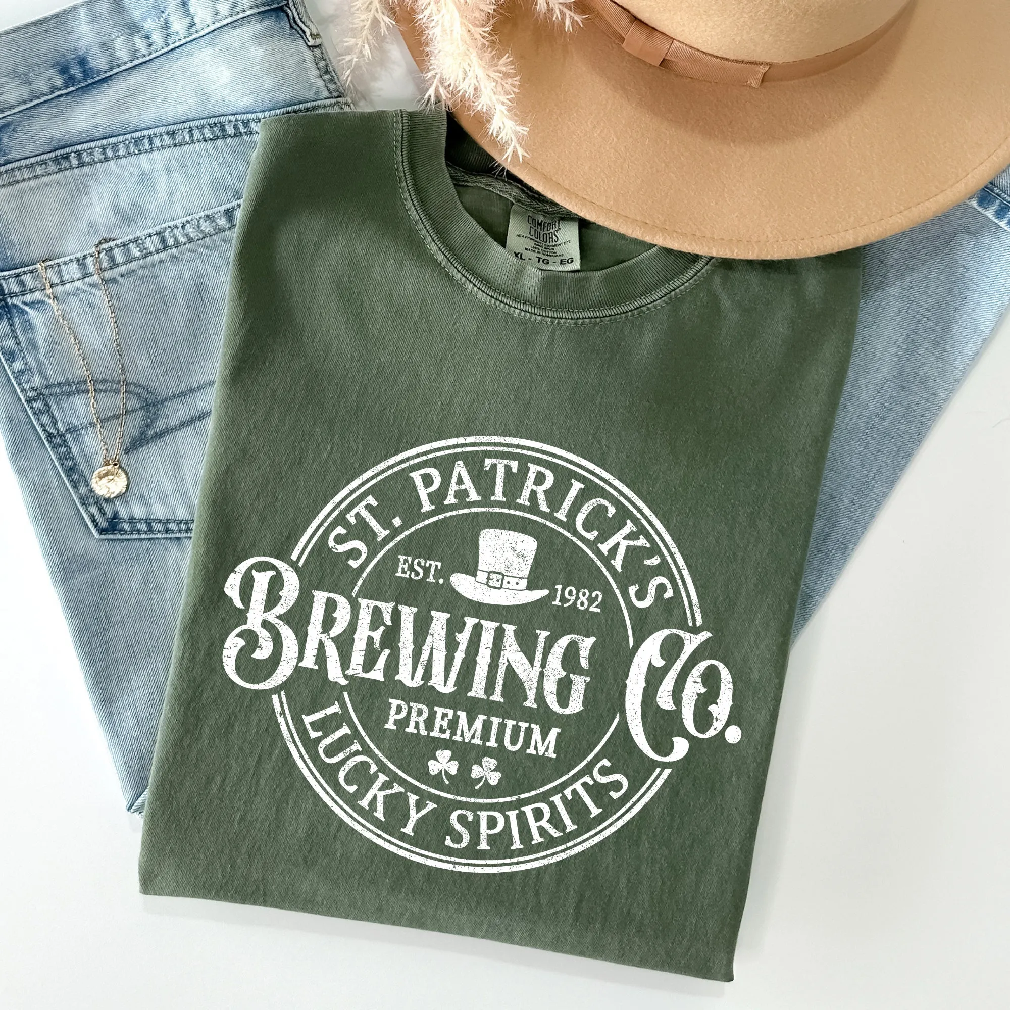 St. Patrick's Brewing Beer St. Patrick's Day Vintage Style Edition Comfort Colors Tee sold by Refinery Number One product image thumbnail 5