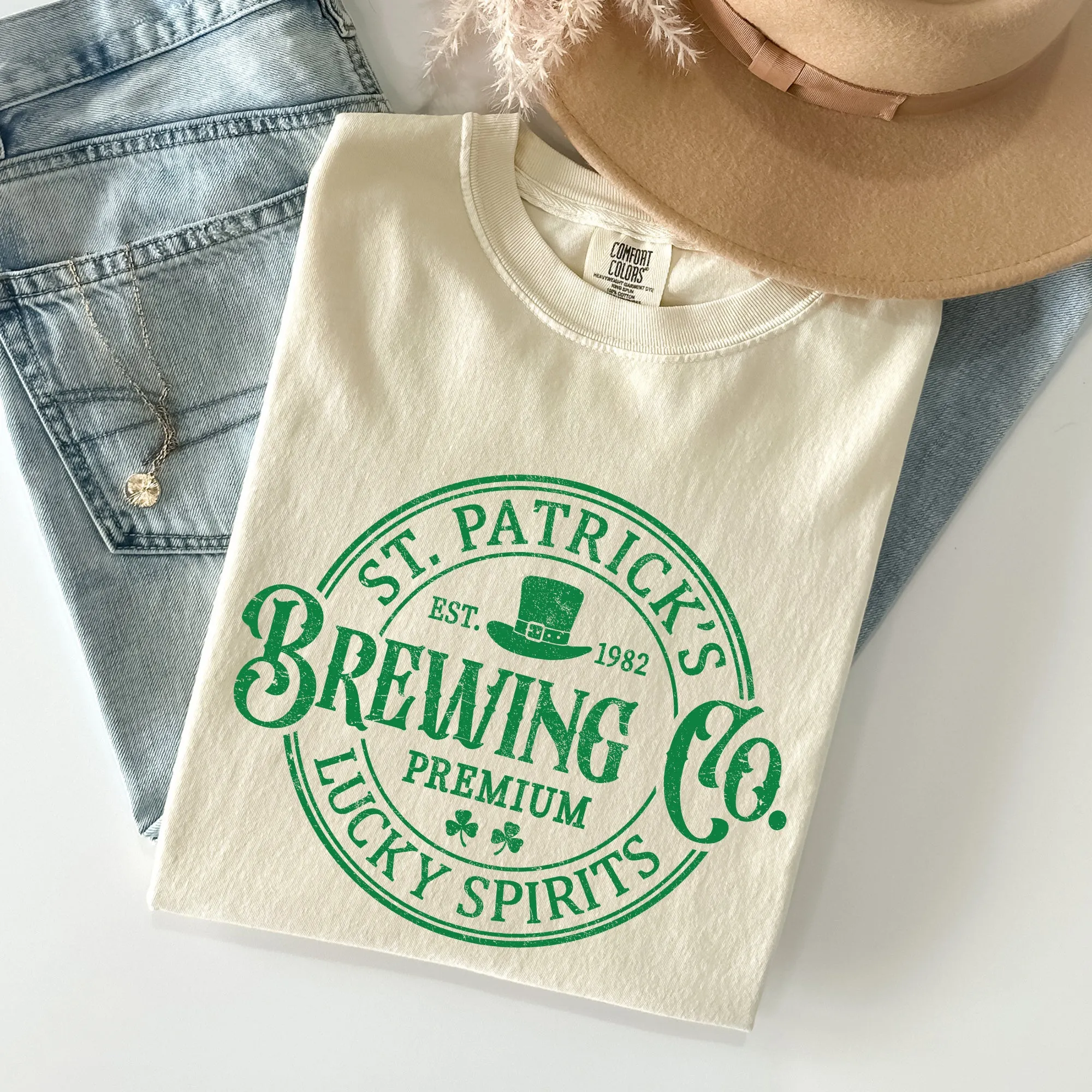 St. Patrick's Brewing Beer St. Patrick's Day Vintage Style Edition Comfort Colors Tee sold by Refinery Number One