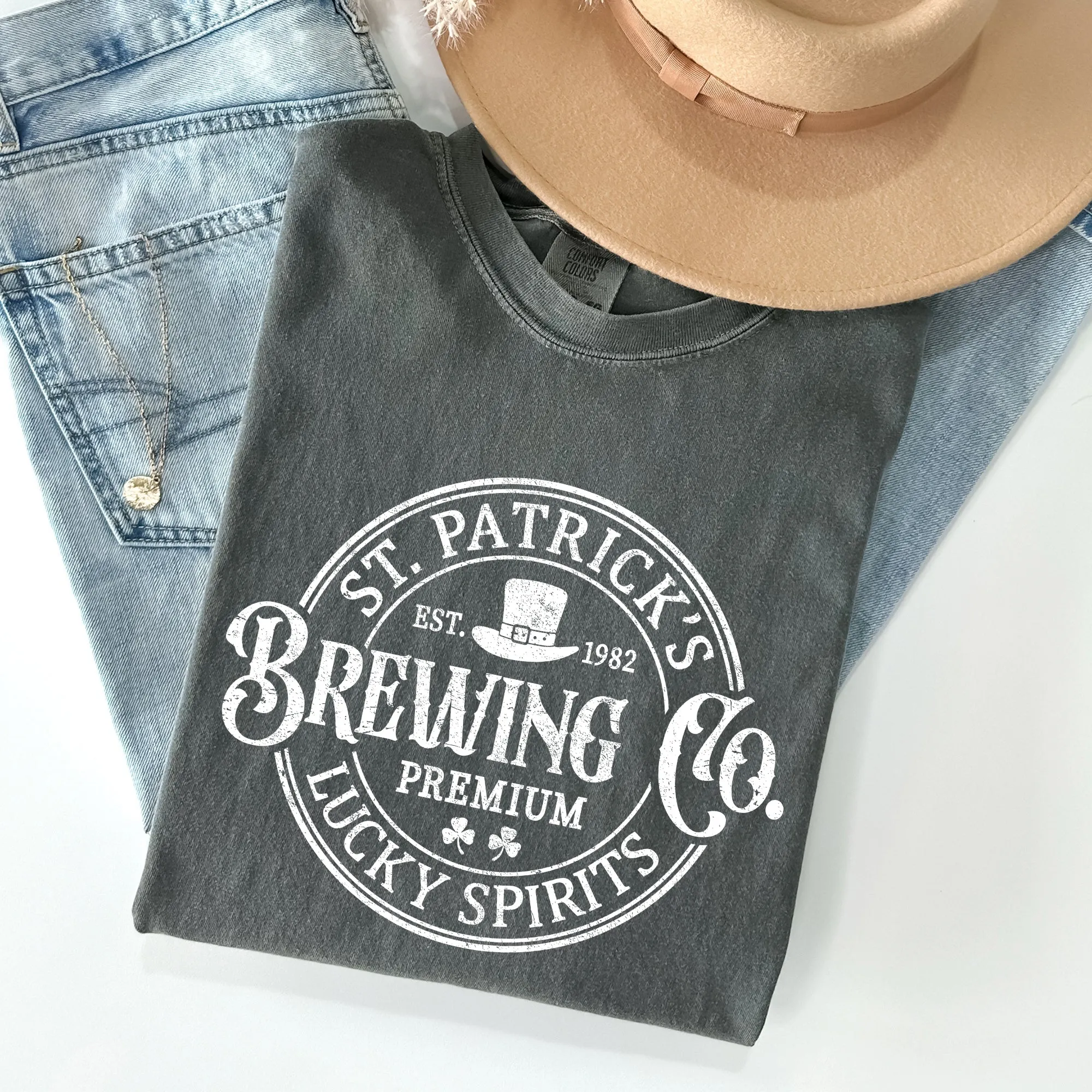 St. Patrick's Brewing Beer St. Patrick's Day Vintage Style Edition Comfort Colors Tee sold by Refinery Number One product image thumbnail 4
