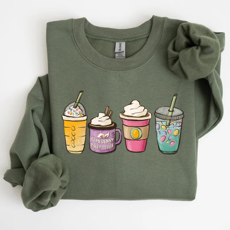 Easter, Coffee Lovers, Coffee Drinks Sweatshirt sold by Refinery Number One