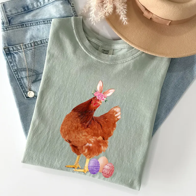 Easter Chicken, Rabbit, Eggs, Funny Comfort Colors Tshirt sold by Refinery Number One