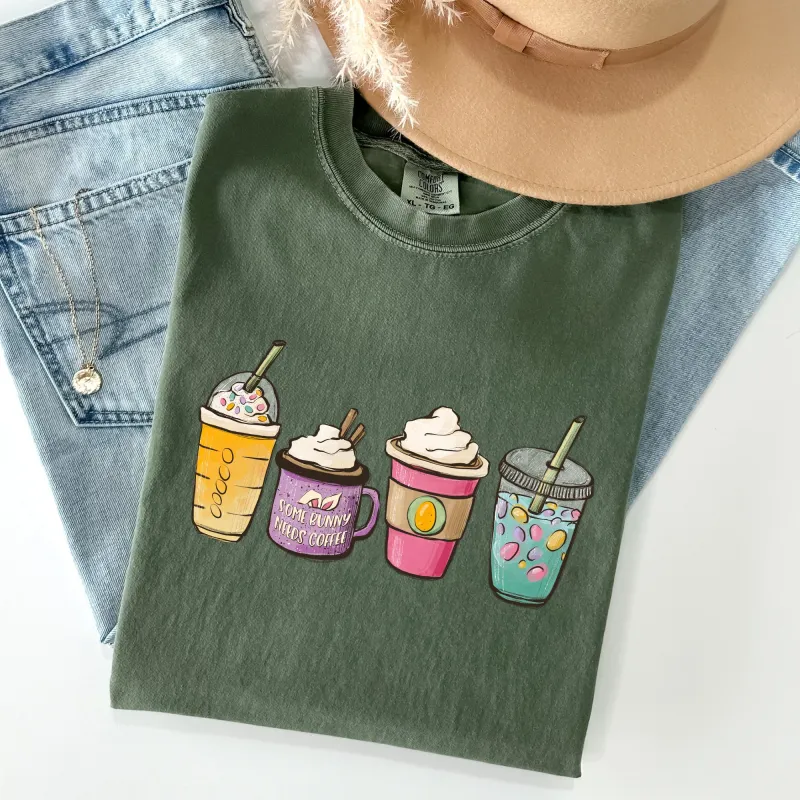 Easter, Coffee Lovers, Coffee Drinks Comfort Colors Tshirt sold by Refinery Number One