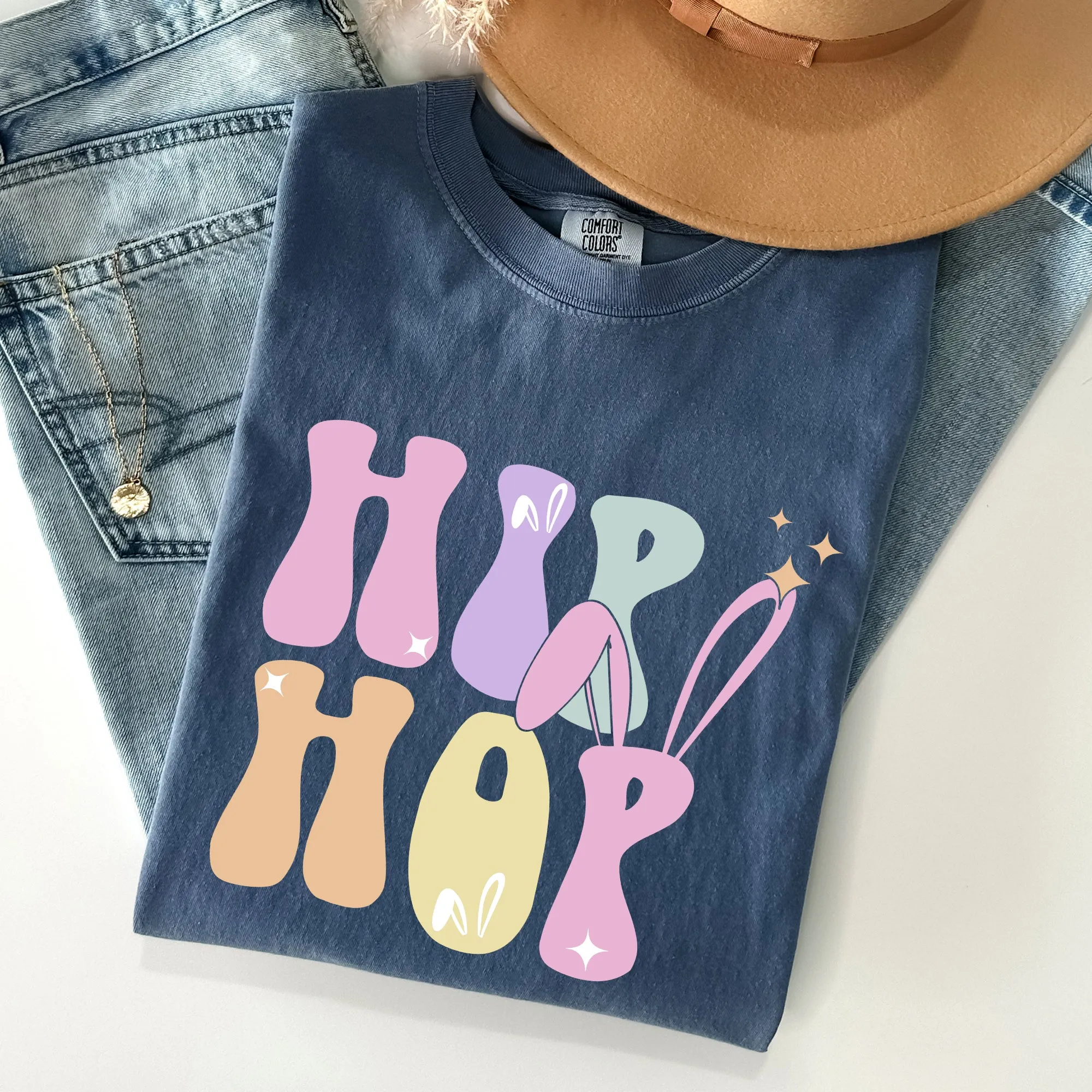 Hip Hop, Retro Easter, Bunny, Rabbit Comfort Colors Tshirt sold by Refinery Number One product image thumbnail 3