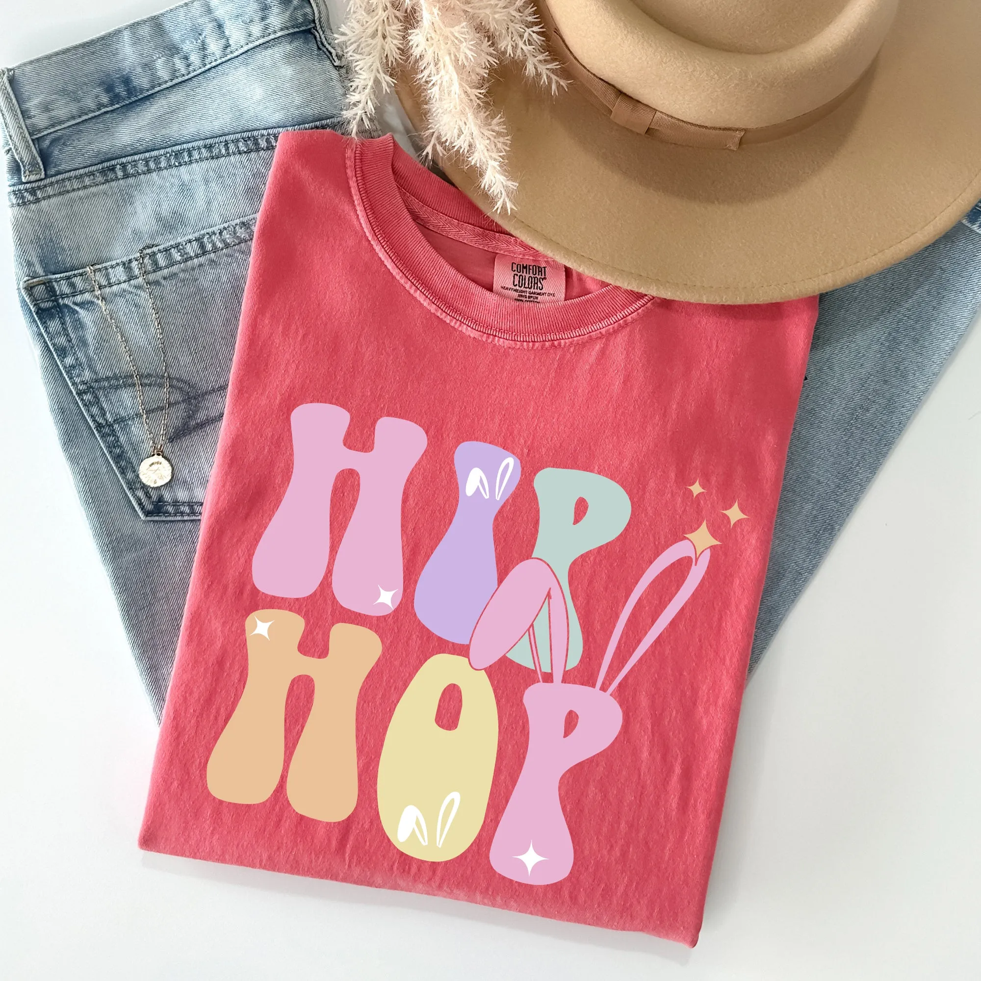 Hip Hop, Retro Easter, Bunny, Rabbit Comfort Colors Tshirt sold by Refinery Number One product image thumbnail 4