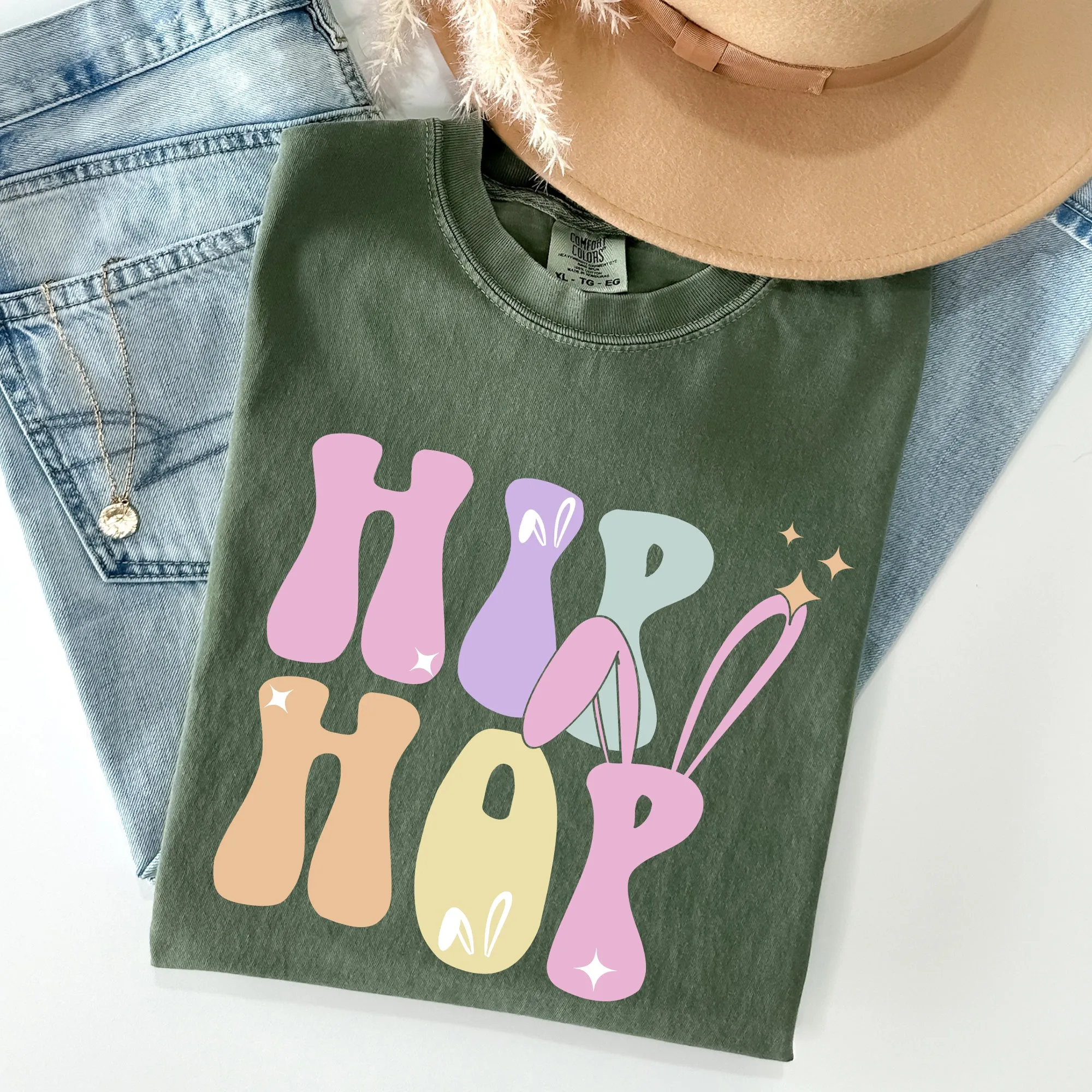 Hip Hop, Retro Easter, Bunny, Rabbit Comfort Colors Tshirt sold by Refinery Number One product image thumbnail 2