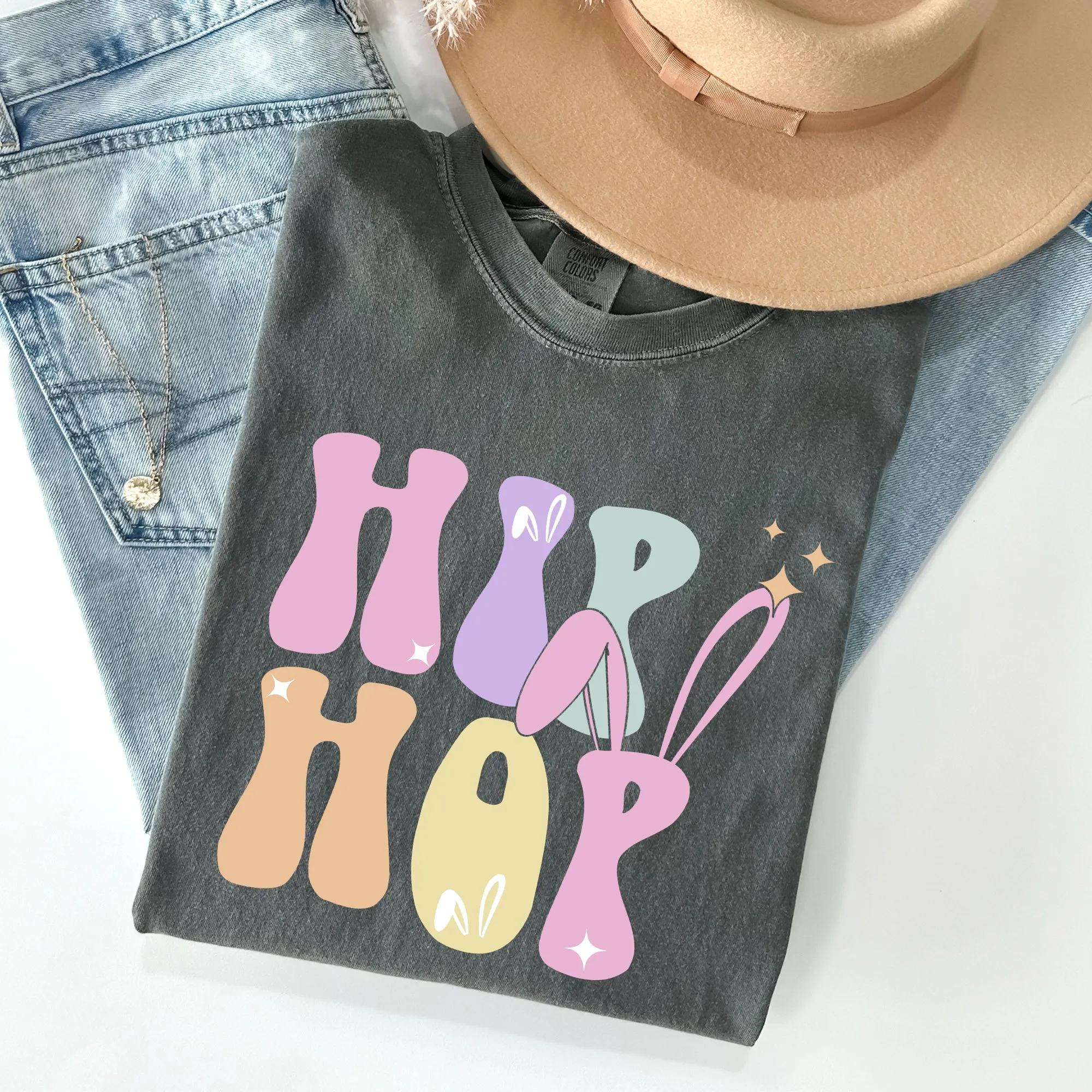 Hip Hop, Retro Easter, Bunny, Rabbit Comfort Colors Tshirt sold by Refinery Number One