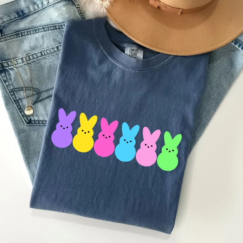 Retro Peeps, Easter Candy, Rabbit, Bunny Comfort Colors Tshirt sold by Refinery Number One