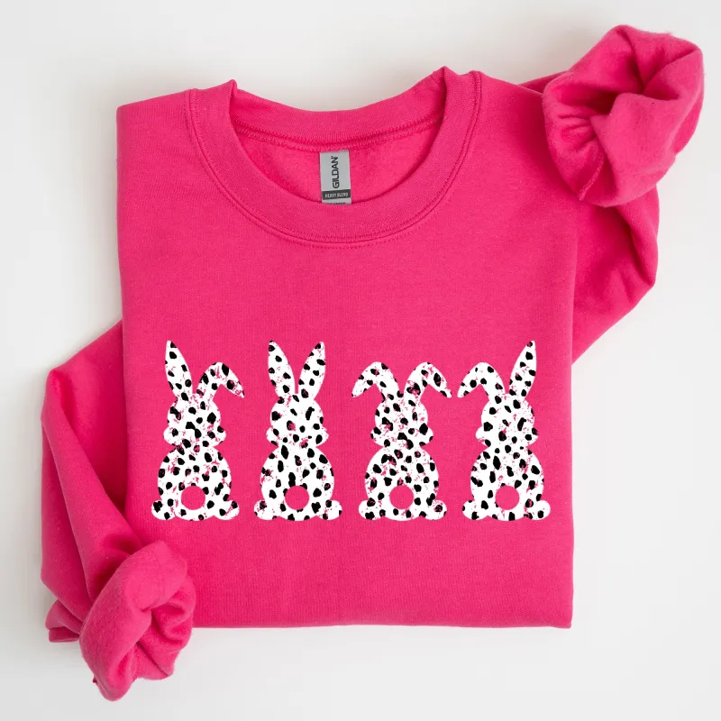 Easter Bunnies, Polka Dot, Dalmatian Print, Trend, Pattern Sweatshirt sold by Refinery Number One